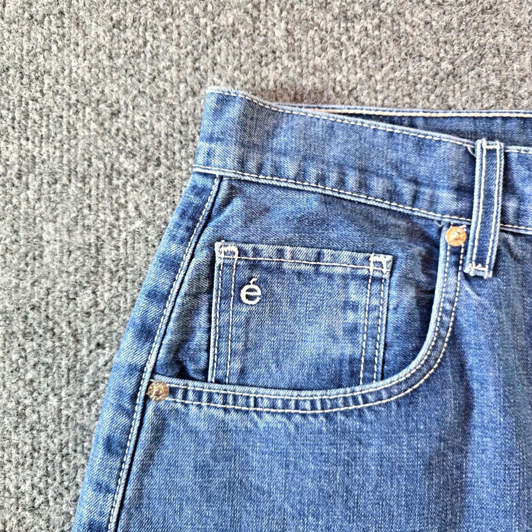 Vintage Etica Jeans Womens Size 29 Blue Barrel Leg Baggy Relaxed Ethically Made Casual Denim Pocket 5-Pocket Design Wide-Leg Inseam 27in Cotton Blend Shirt? Size 29" - 3 Thumbnail