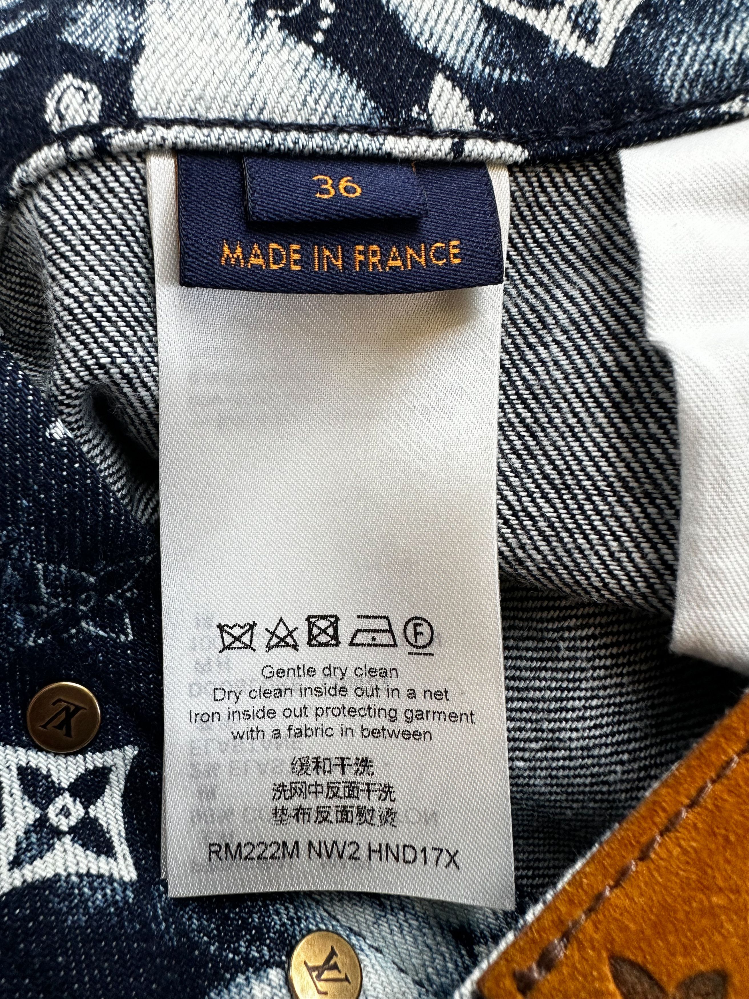 Louis Vuitton Louis Vuitton Blue Bleached Bandana Monogram Denim Shorts Size US 36 / EU 52 - 5 Thumbnail