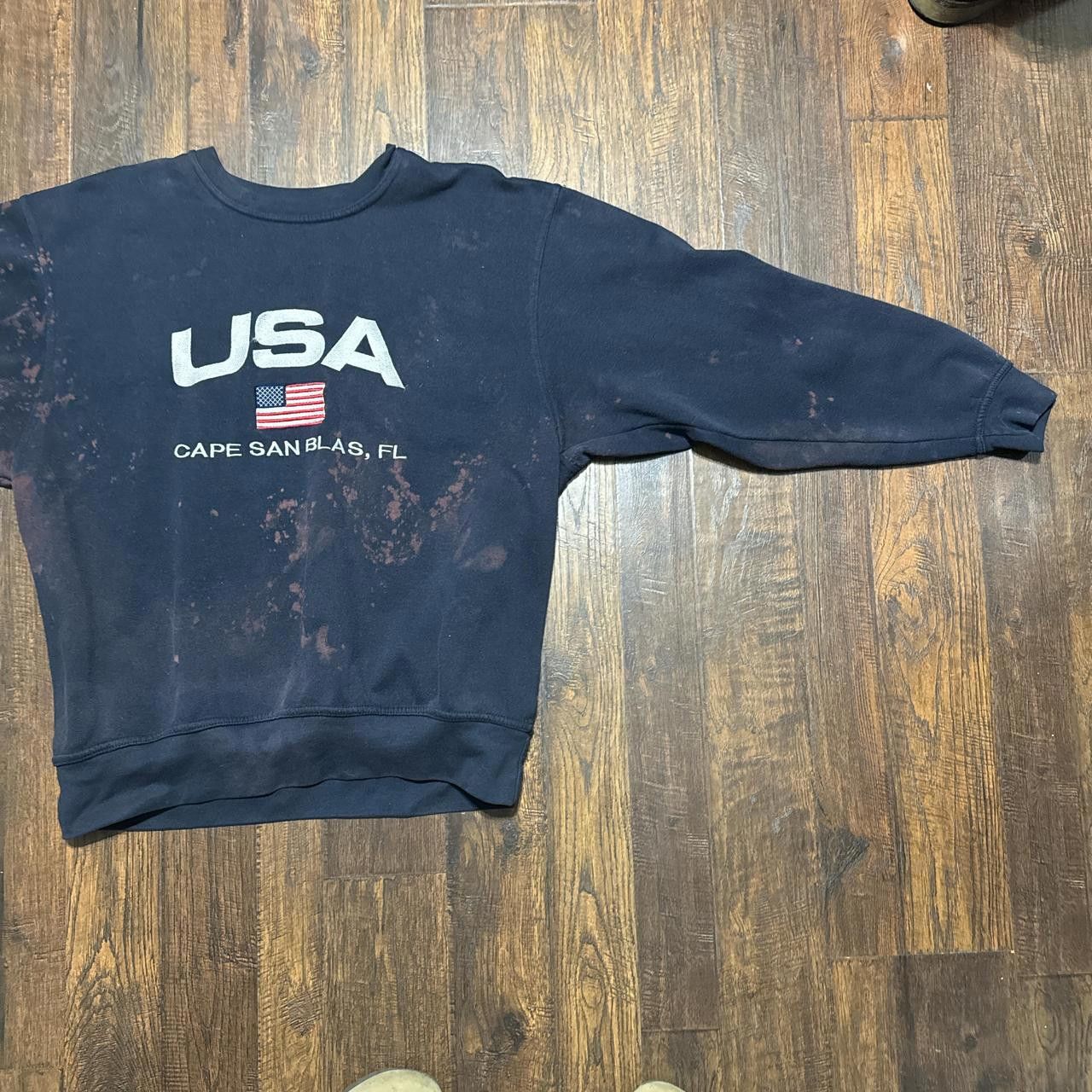 Designer super sick early 2000s/ y2k bleached usa florida sweater! Size US XL / EU 56 / 4 - 3 Thumbnail
