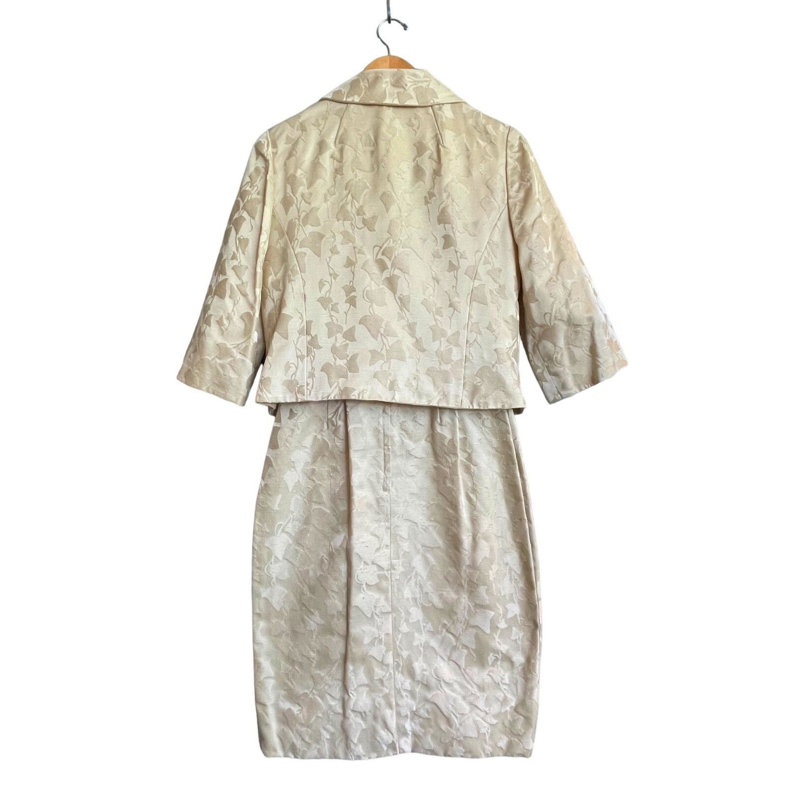 Vintage VINTAGE 60s 2 Pc Ivy Brocade Cocktail Dress Size Modern 6/8 Size S / US 4 / IT 40 - 2 Thumbnail