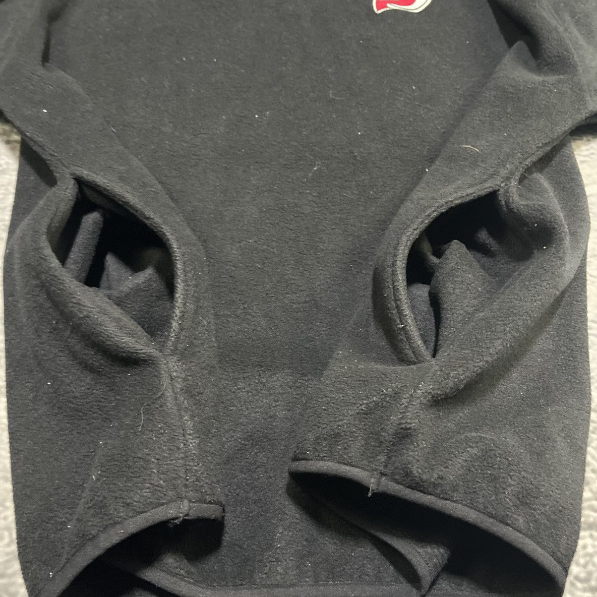 Majestic VINTAGE 90s NEW JERSEY DEVILS BLACK 1/4 ZIP FLEECE SWEATER Size US L / EU 52-54 / 3 - 5 Thumbnail