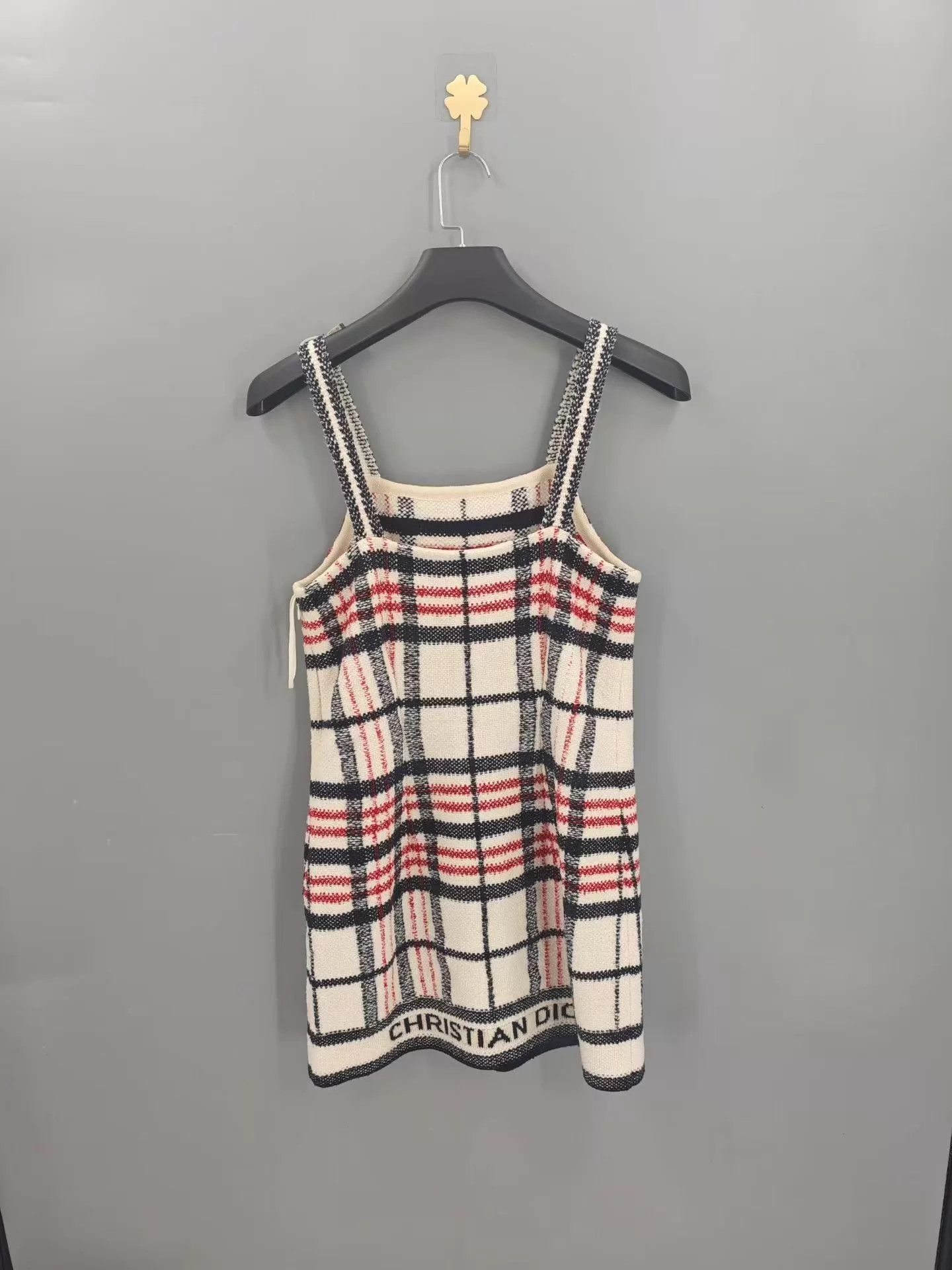 Dior Dior women's all-over check knit cami dress 38 99 Size S / US 4 / IT 40 - 2 Thumbnail