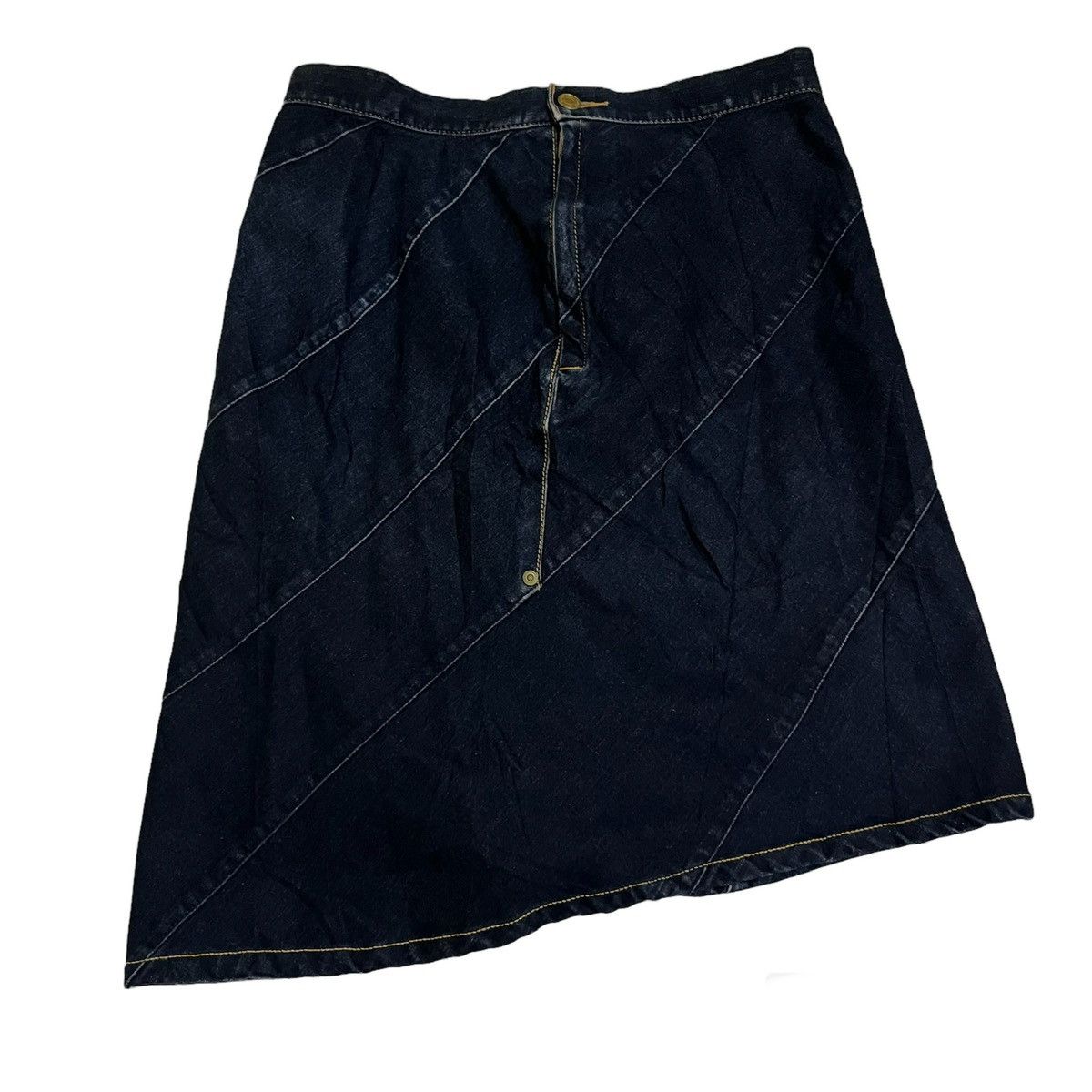 Kapital 00s Japanese brand Mercibeaucoup skirt denim blue Size 29" - 2 Thumbnail