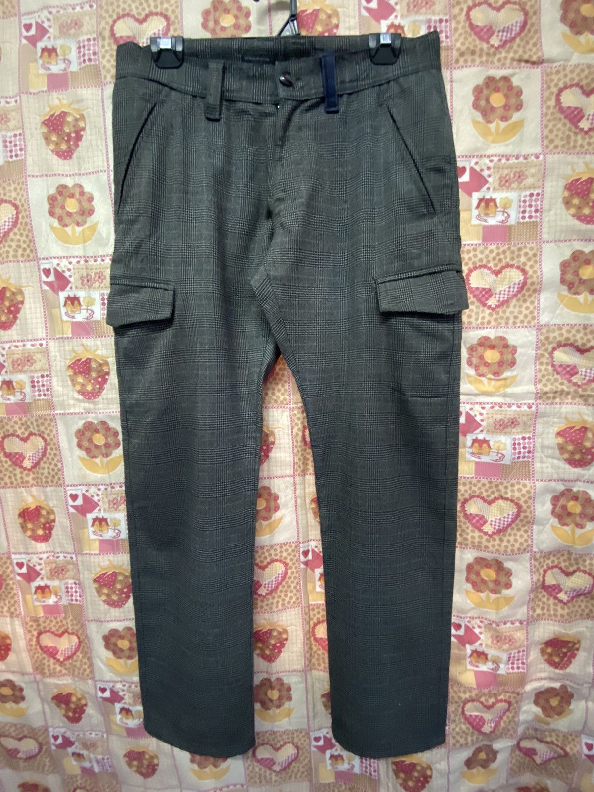 Issey Miyake × Tete Homme Japan Designer Issey Miyake Checkered 6 Pocket Cargo Size US 30 / EU 46 - 1 Thumbnail