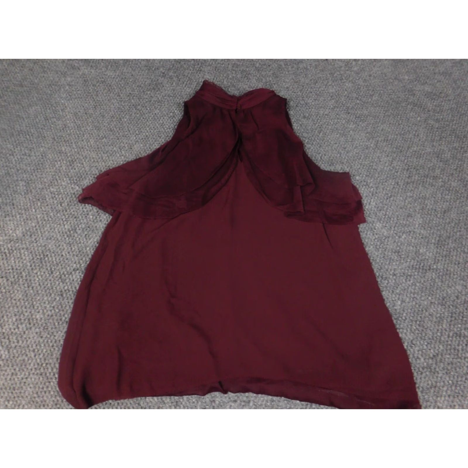 White House Black Market White House Black Market Blouse Womens 12 Purple Crew Neck Sleeveless Pullover Casual Polyester Rayon Solid Regular Stretch 12 Women Blouse Size XL / US 12-14 / IT 48-50 - 2 Thumbnail