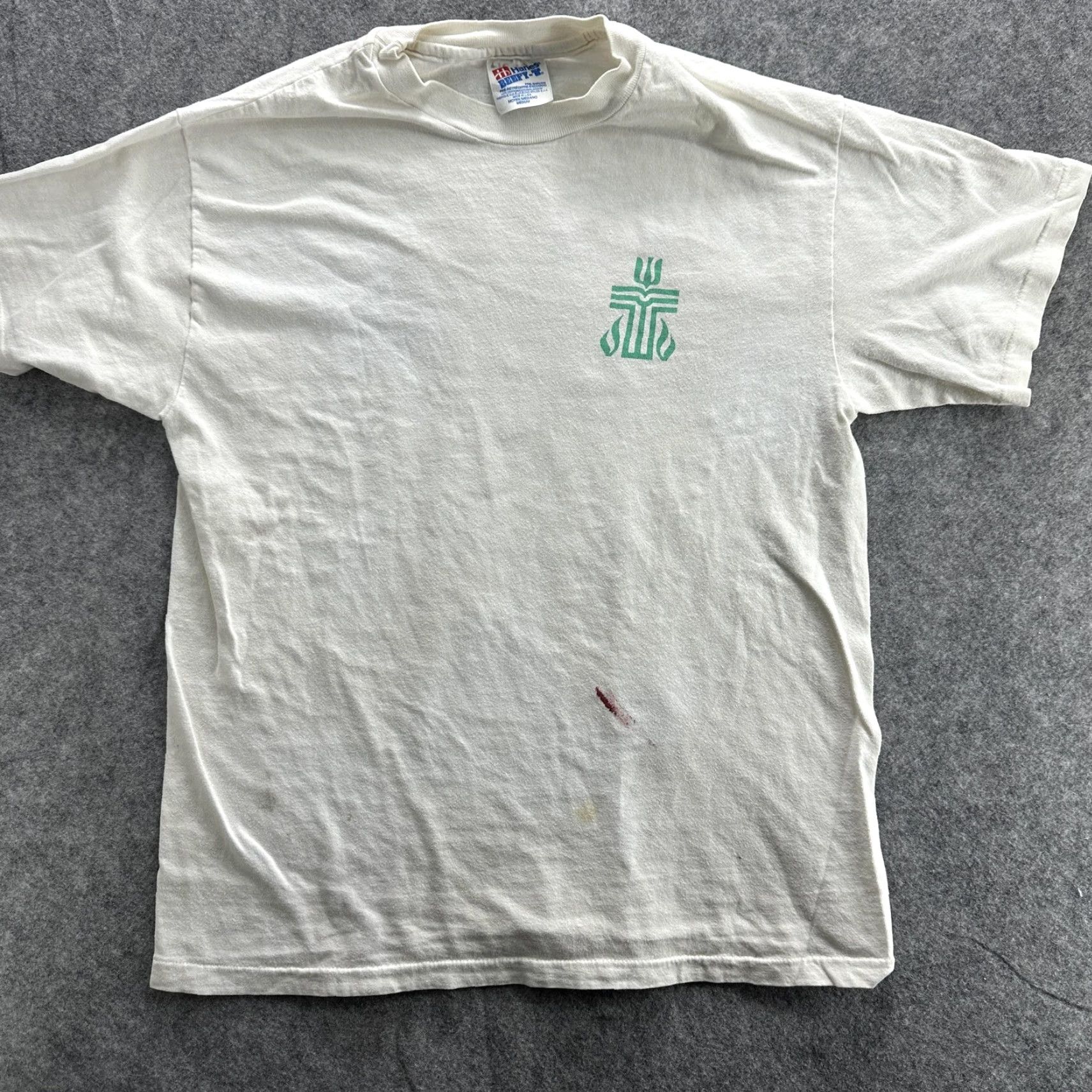 Hanes VINTAGE Hanes 90s Camp Buc Shirt Mens Medium White Deer Sunglasses Graphic Summer Outdoor Casual Size US M / EU 48-50 / 2 - 2 Thumbnail
