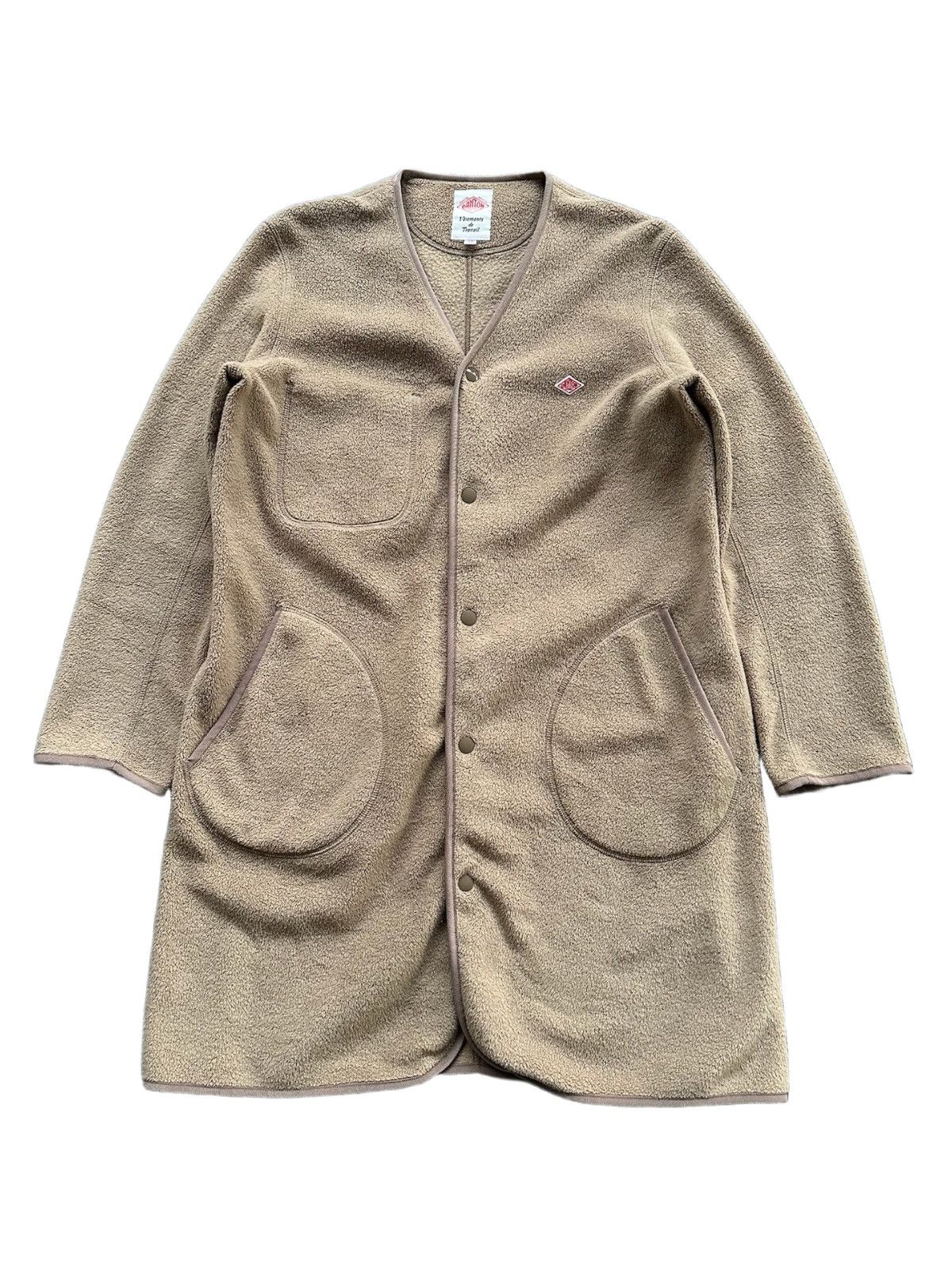 Danton Danton Vetements Collarless Fleece Button Jacket Size US M / EU 48-50 / 2 - 1 Thumbnail