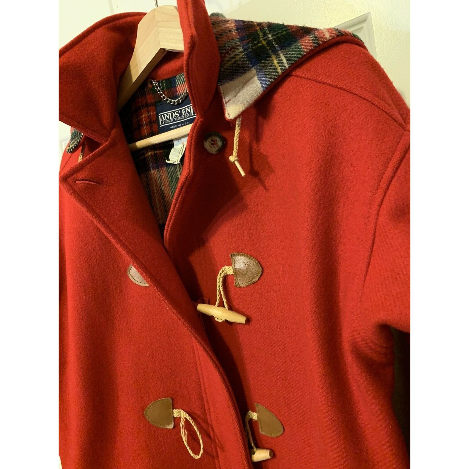Lands' End Lands End Hooded Wool Parka Toggle Coat Jacket Navy Red Wome Size M / US 6-8 / IT 42-44 - 8 Thumbnail