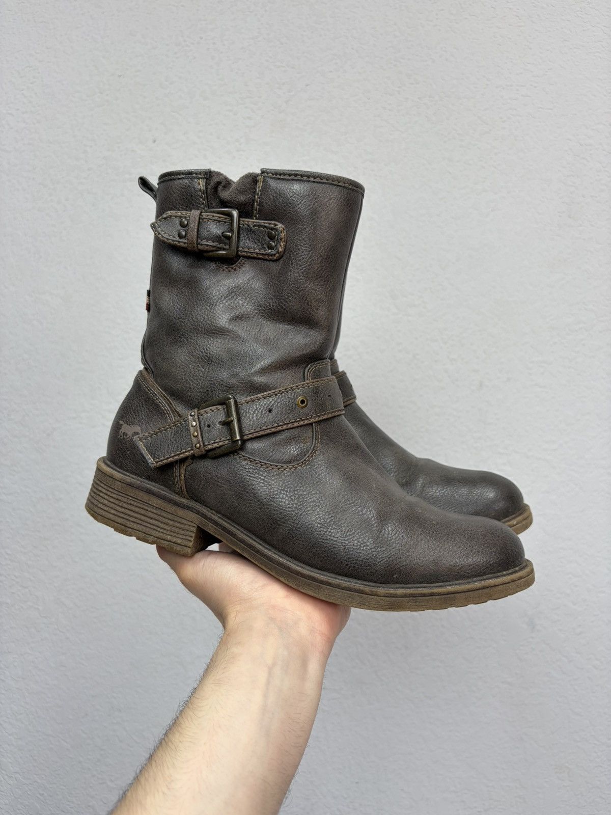 A.S.98 Vintage Like Maison Margiela Belted Leather Biker Boots 00s Size US 8 / EU 41 - 13 Thumbnail