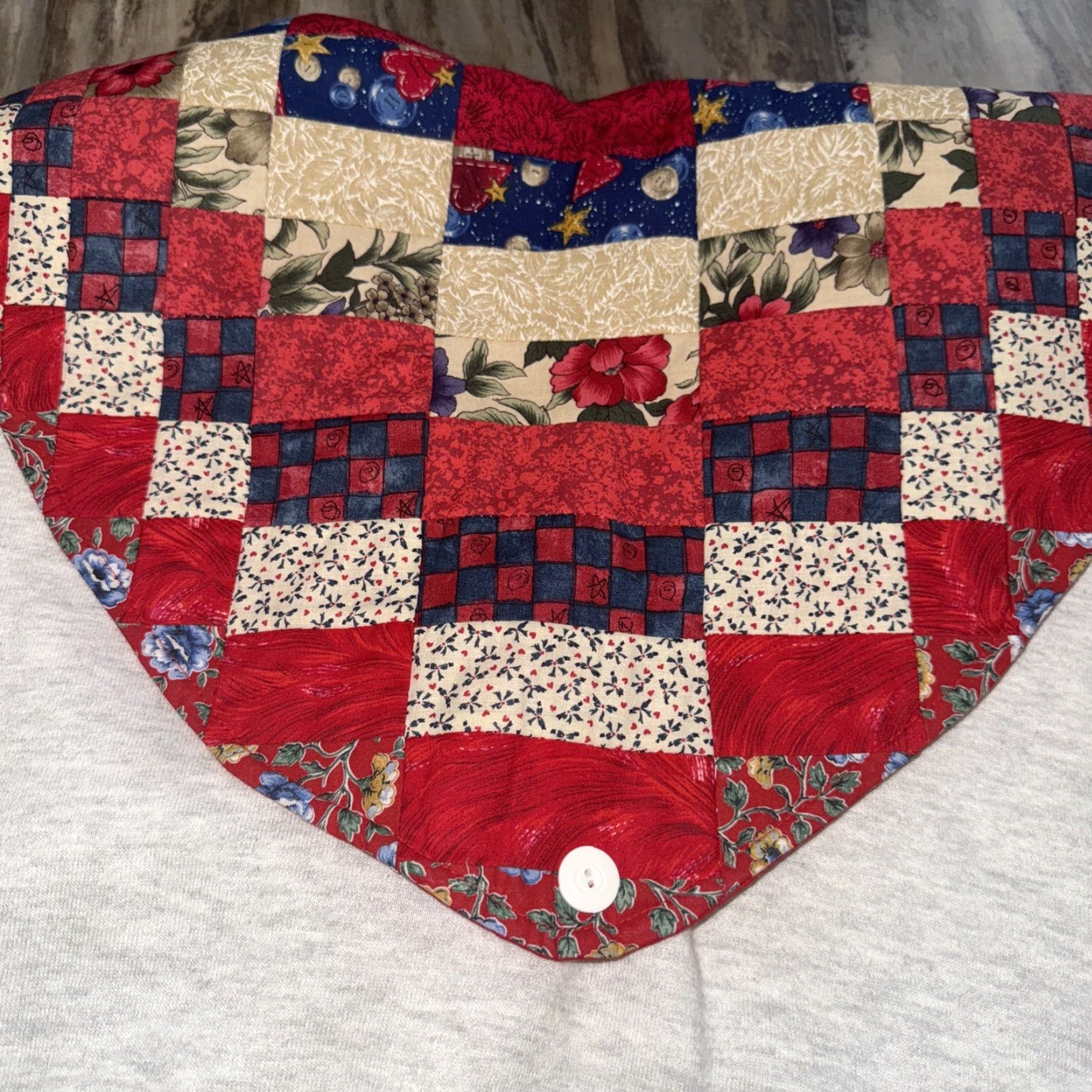 Jerzees VINTAGE JERZEES Cardigan Sweatshirt Gray XL Womens 1980s Grandma Cotton Polyester Quilt Scarf Cape USA Size XL / US 12-14 / IT 48-50 - 3 Thumbnail