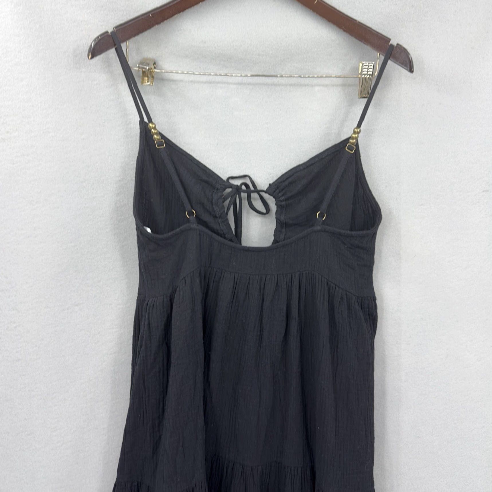 Charlie Holiday Dress Womens 4 Maxi Sundress Bohemian Black Layered Tiered  Priscilla