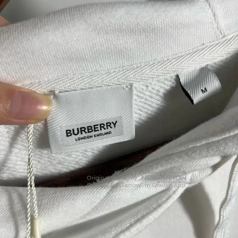 Burberry Burberry White Cotton Men's Hoodie with Unicorn Print. Size US M / EU 48-50 / 2 - 3 Thumbnail
