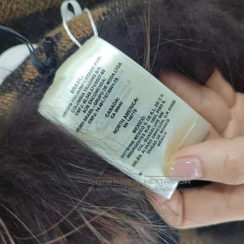 Fendi Fendi Brown Monogrammed Fur Shawl Size ONE SIZE - 5 Thumbnail