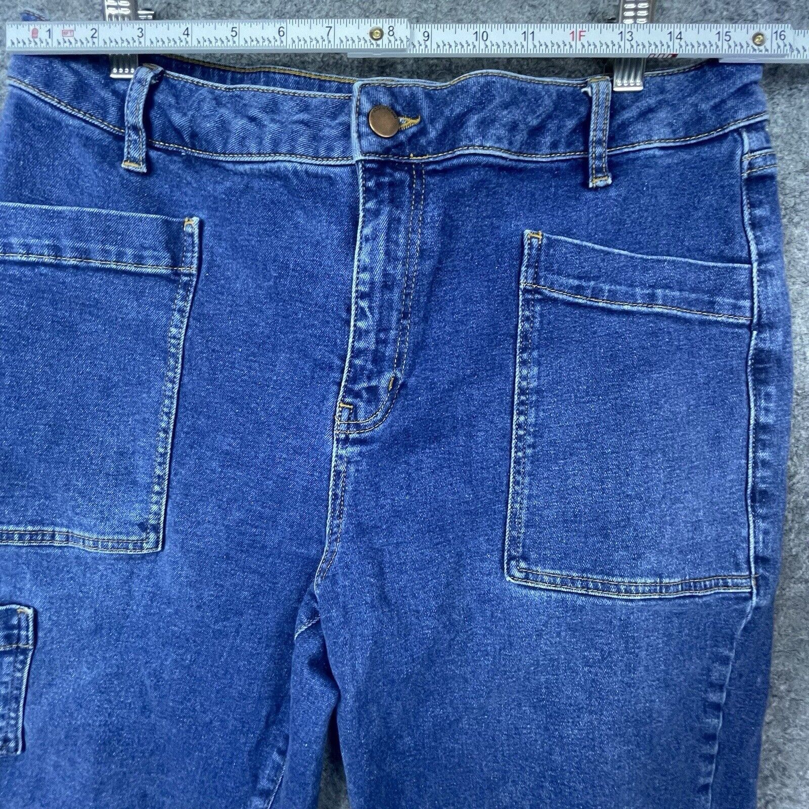 Boden Boden Denim Jeans Women 12 Barrel Taper Wide Baggy Horseshoe Size 34" / US 12 / IT 48 - 5 Thumbnail