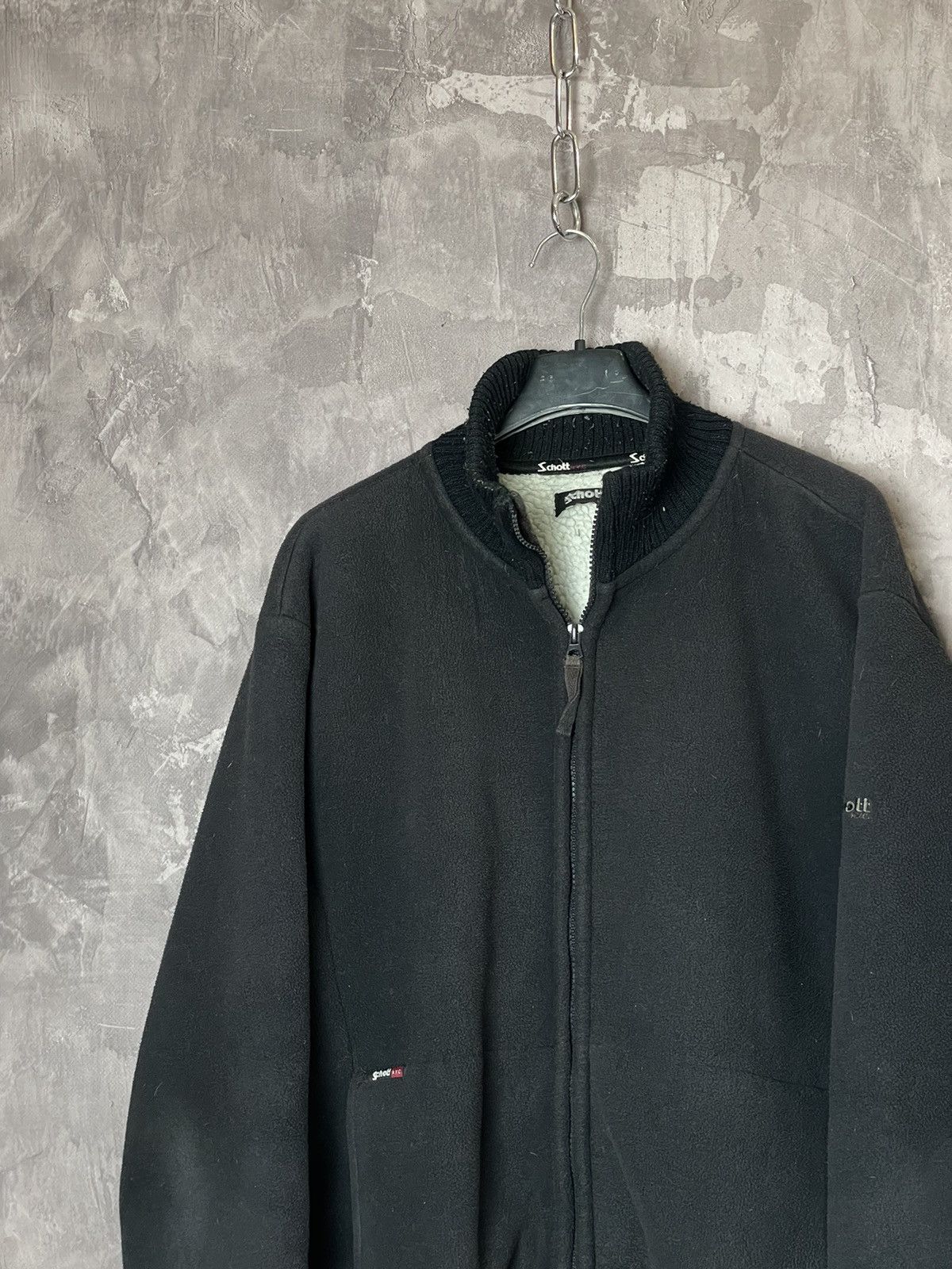 Schott × Vintage Vintage Schott NYC 90s Military Utility Fleece Jacket Size US M / EU 48-50 / 2 - 6 Thumbnail