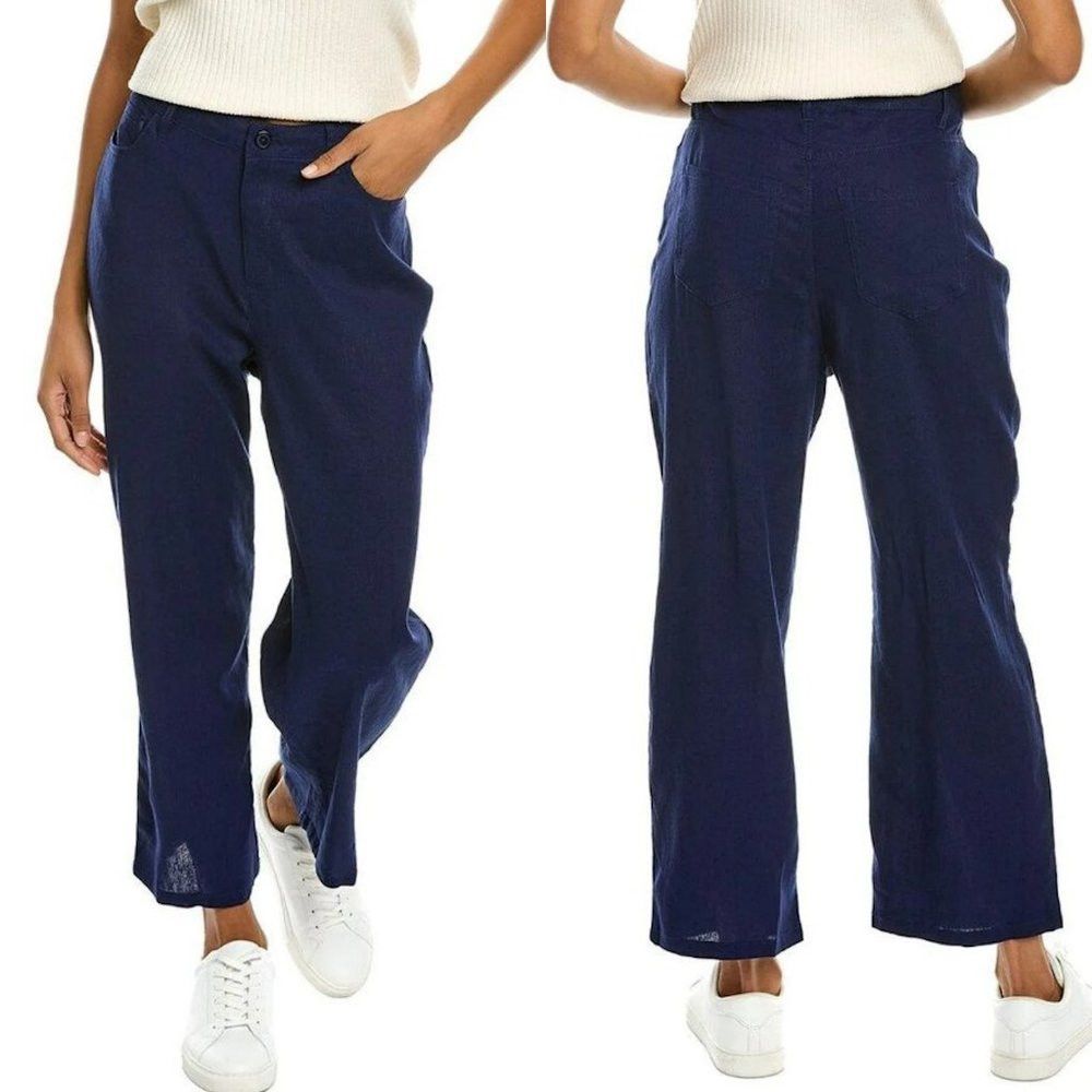 Jones New York NWT New $90 Jones New York Blue Lexington High Rise Linen B Size 38" / US 16 / IT 52 - 1 Thumbnail