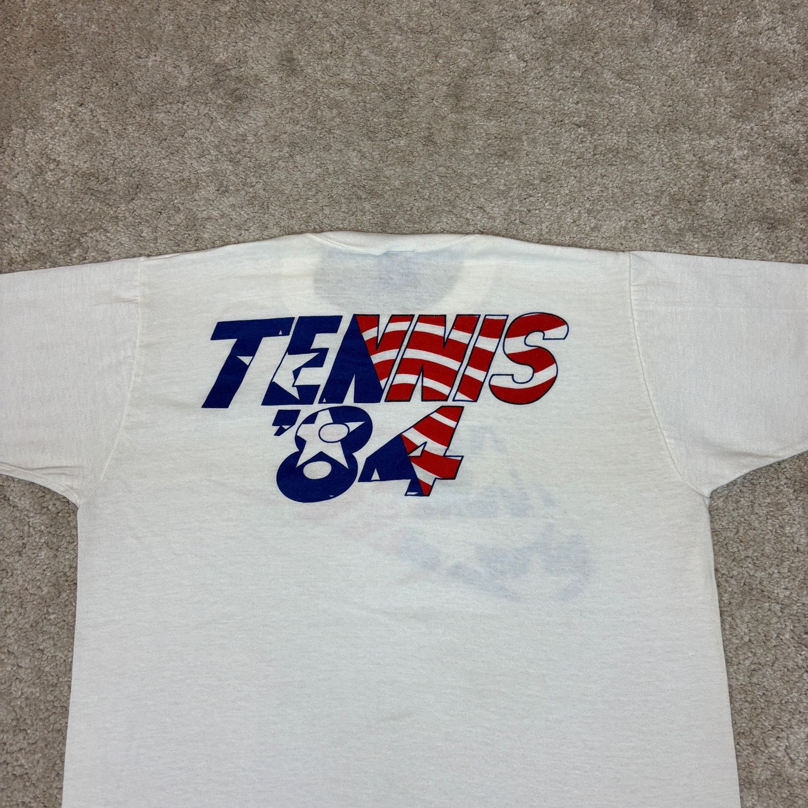 Nike Vintage 80s Nike McEnroe T Shirt Men's Large Tennis 84 Court Size US L / EU 52-54 / 3 - 5 Thumbnail