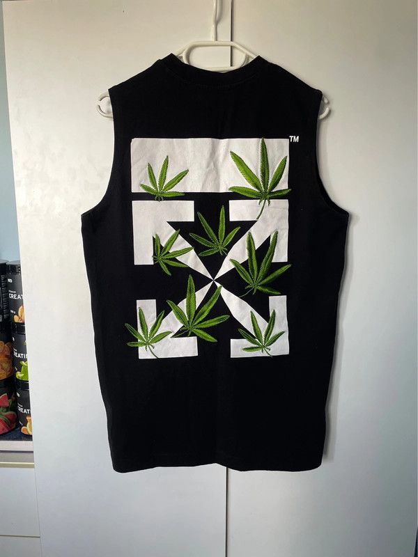 Off-White weed arrows tank top off-white Virgil Abloh leaf Size US S / EU 44-46 / 1 - 1 Thumbnail