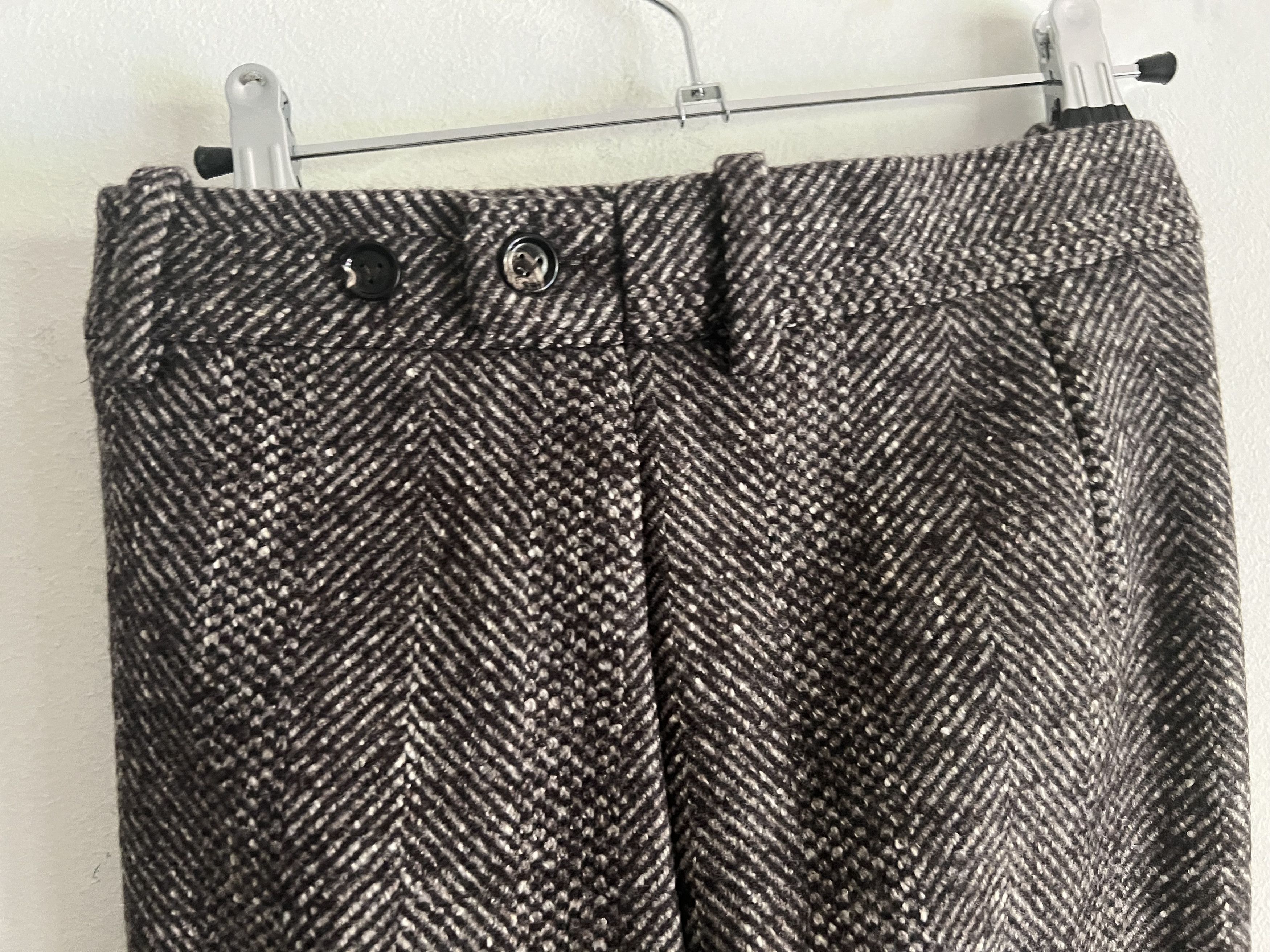 Bottega Veneta Textured Wool Chevron Trousers Size US 32 / EU 48 - 5 Thumbnail