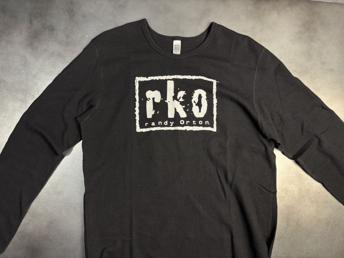 American Apparel × Vintage × WWE Randy Orton RKO Waffle Thermal Longsleeve 2000s Y2K Size US XL / EU 56 / 4 - 11 Thumbnail