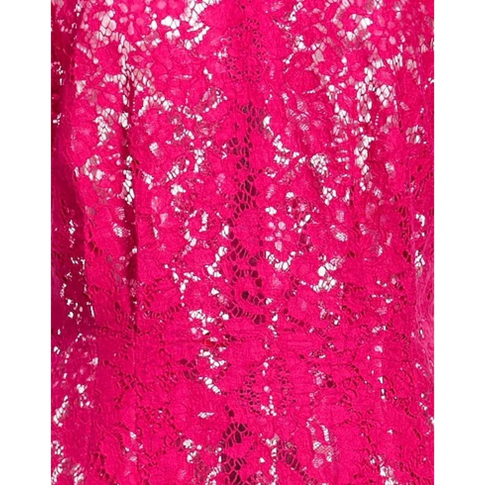 Dolce & Gabbana Dolce & Gabbana Pink Lace Sleeveless Tank Top Blouse IT 44 Size M / US 6-8 / IT 42-44 - 7 Thumbnail