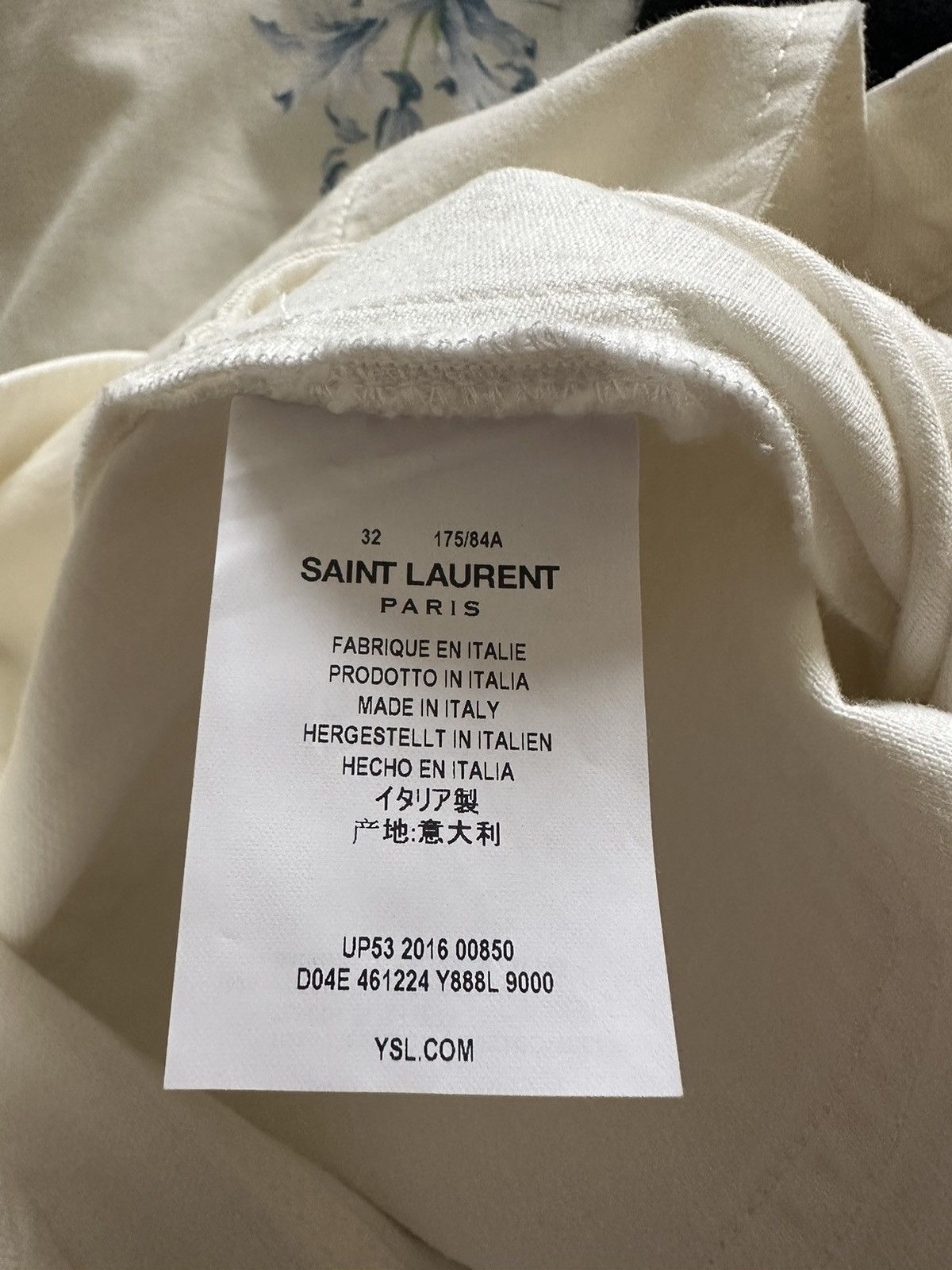 Saint Laurent Paris FW16 Saint Laurent knee slit ripped white jeans Hedi slimane Size US 32 / EU 48 - 10 Thumbnail