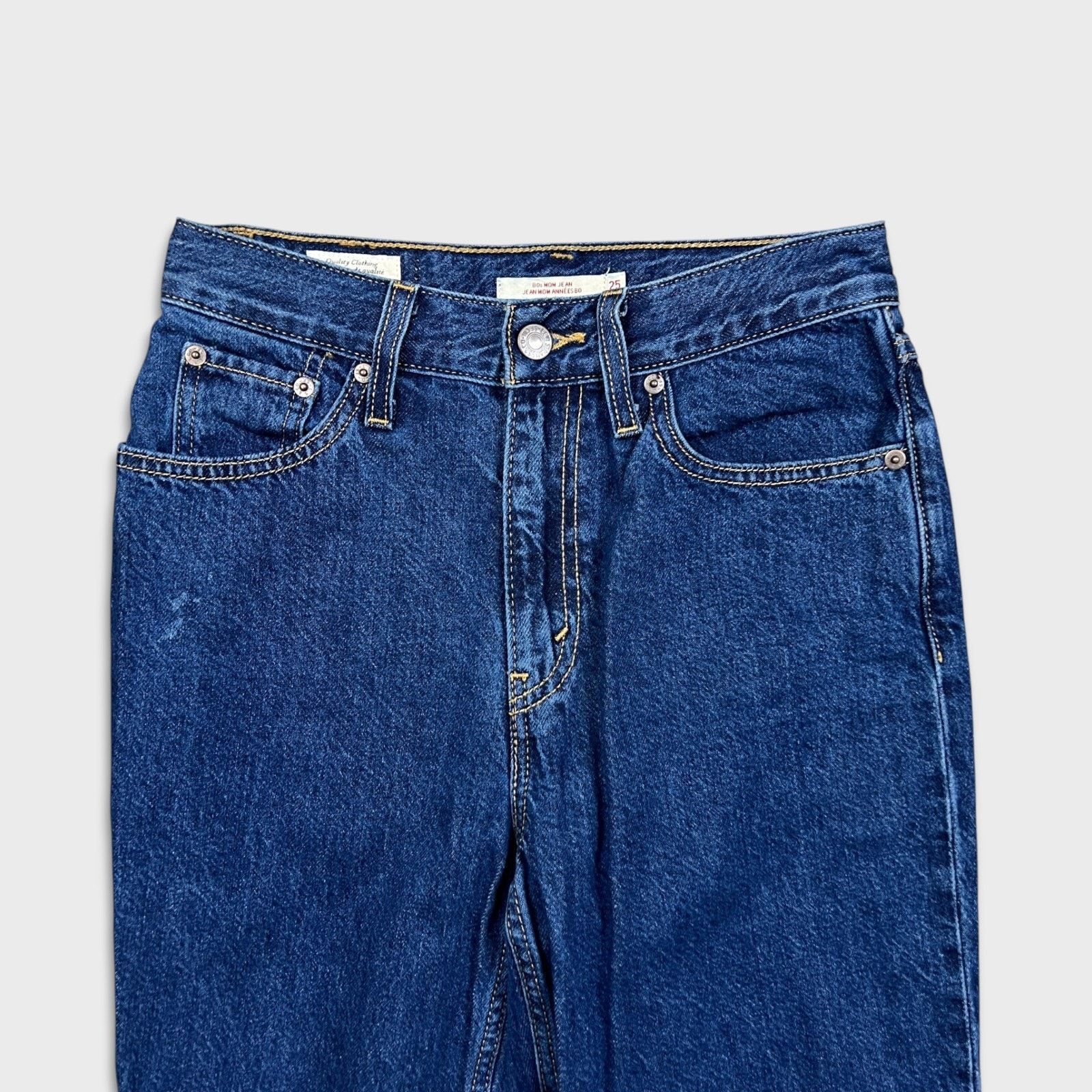 Levi's Levi's 80s Mom Jean 25x28 Blue High Rise Taper Leg Denim Size 25" / US 0 / IT 36 - 2 Thumbnail