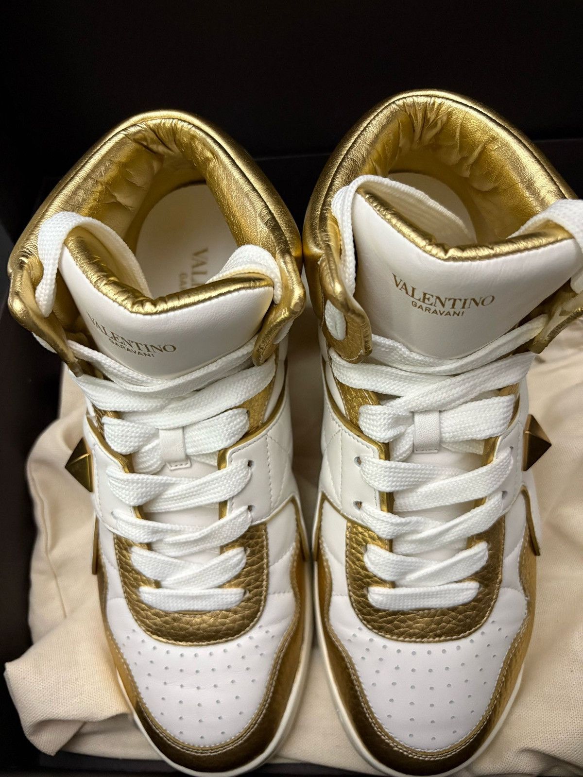 Valentino Valentino Garavani One Stud Mid-Top Sneaker Size US 7 / EU 40 - 1 Thumbnail