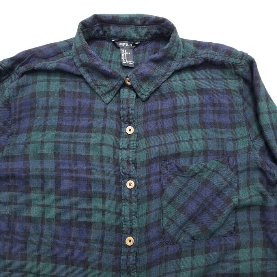 Forever 21 Forever 21 Shirt Womens Small Plaid Button Up Long Sleeve Size S / US 4 / IT 40 - 3 Thumbnail