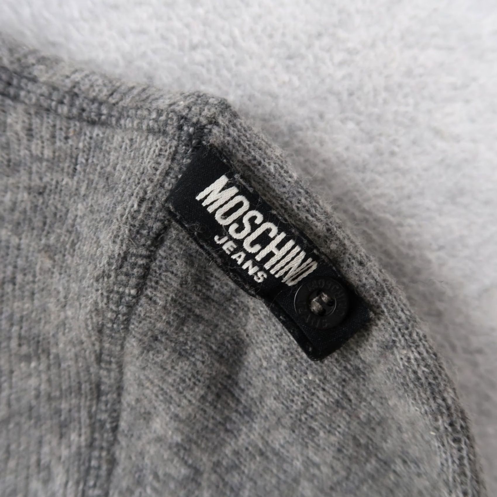Moschino VINTAGE Moschino Hooded Zip Up Hoodie Gray Wool Blend Size S Womens Size S / US 4 / IT 40 - 5 Thumbnail