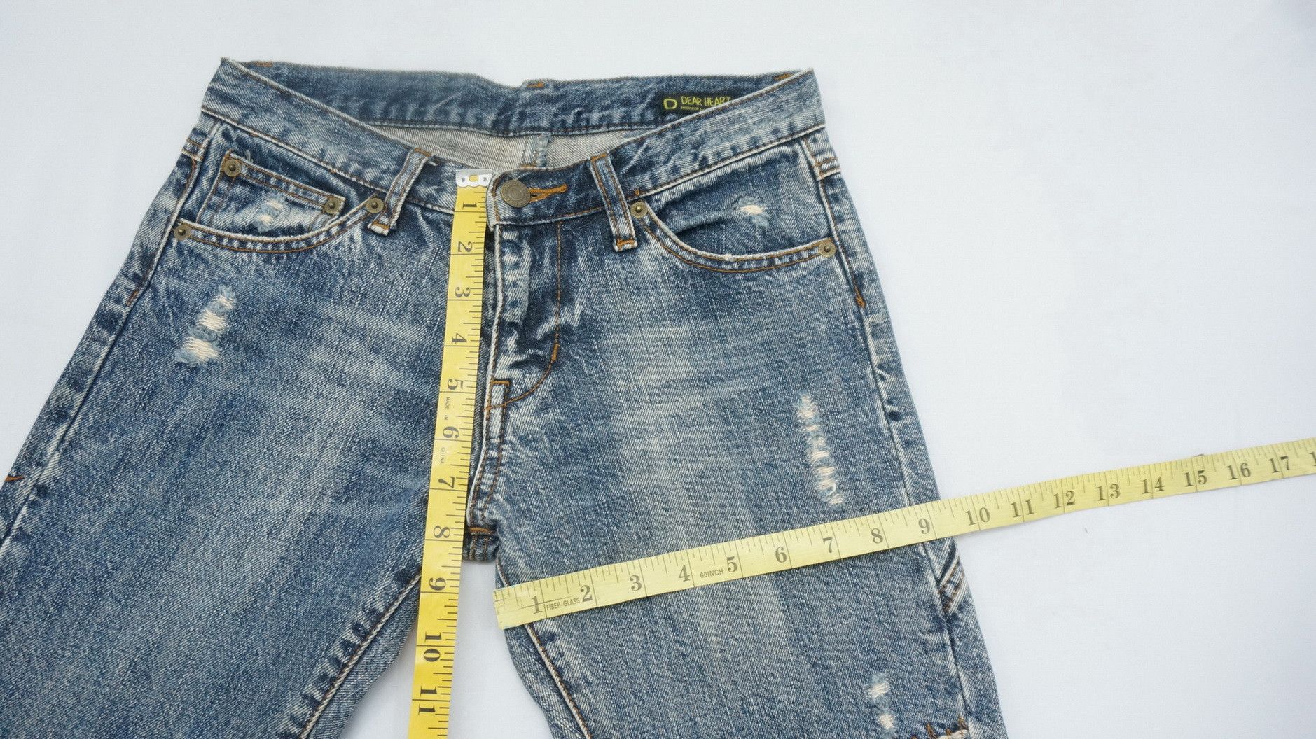 Japanese Brand DEAR HEART Japan Women Vintage Flared Jeans Size 27" / US 4 / IT 40 - 11 Thumbnail