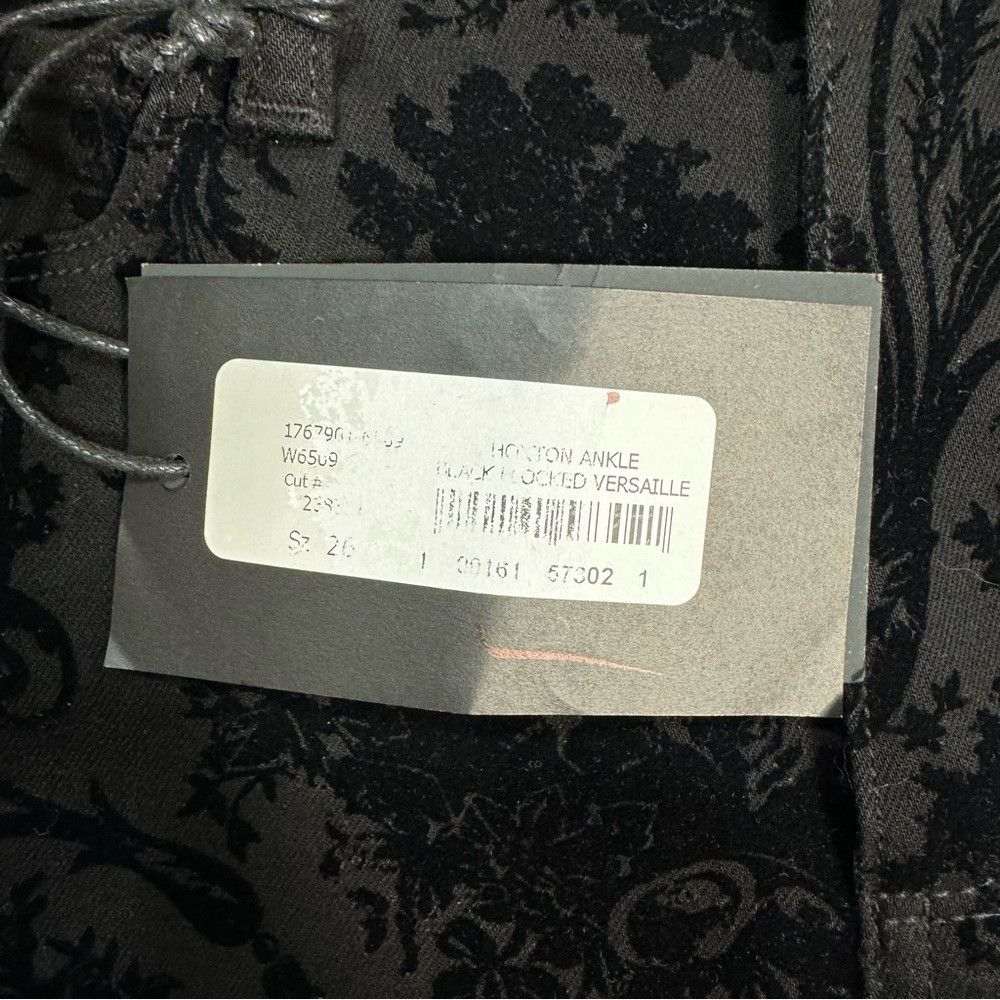 Paige NWT New Paige Hoxton Ankle Velvet Flocked Versaille Jeans S Size 26" / US 2 / IT 38 - 7 Thumbnail