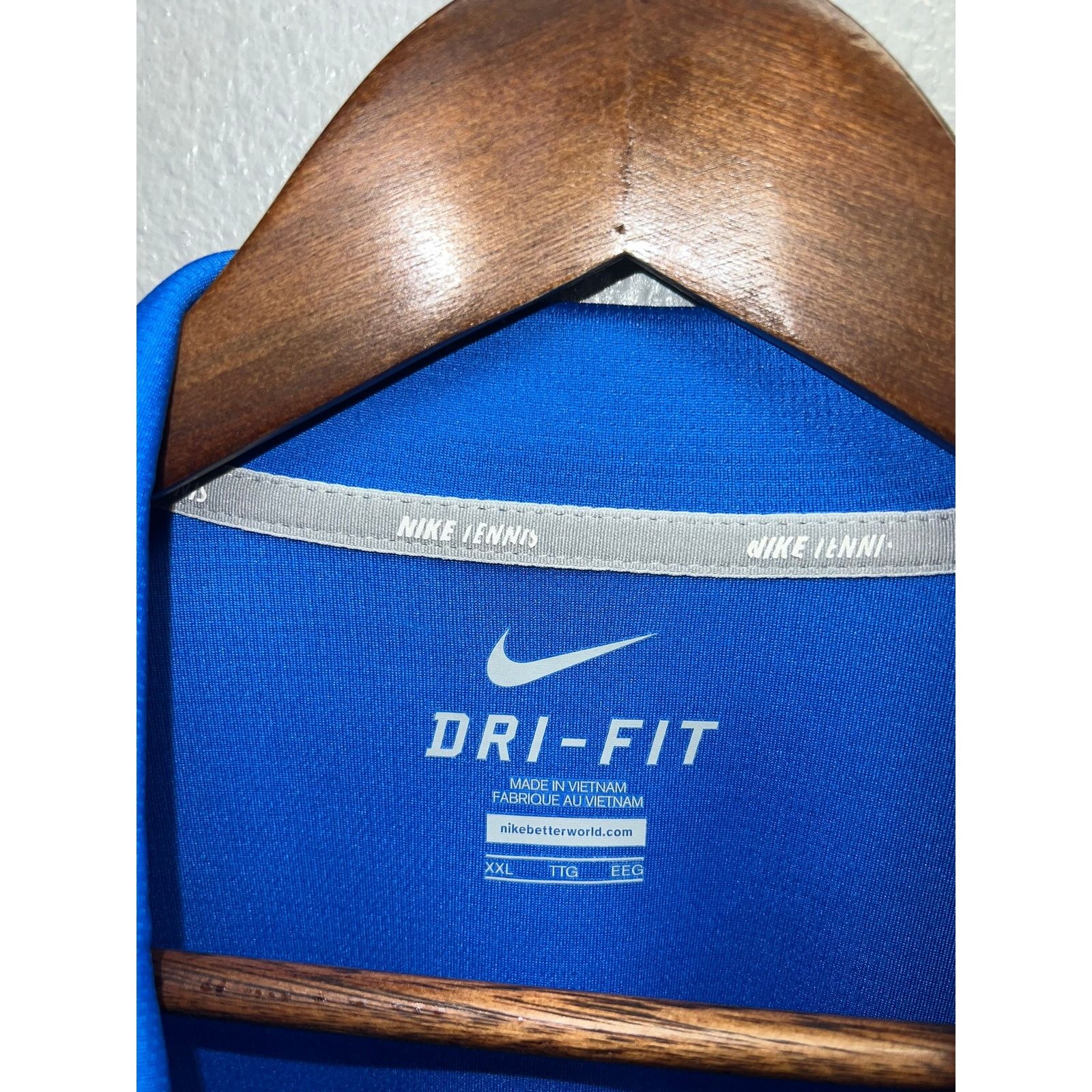 Nike Nike Blue Dri Fit Polo Shirt Tennis Blue Active Wear Top 2XL Size US XXL / EU 58 / 5 - 5 Thumbnail