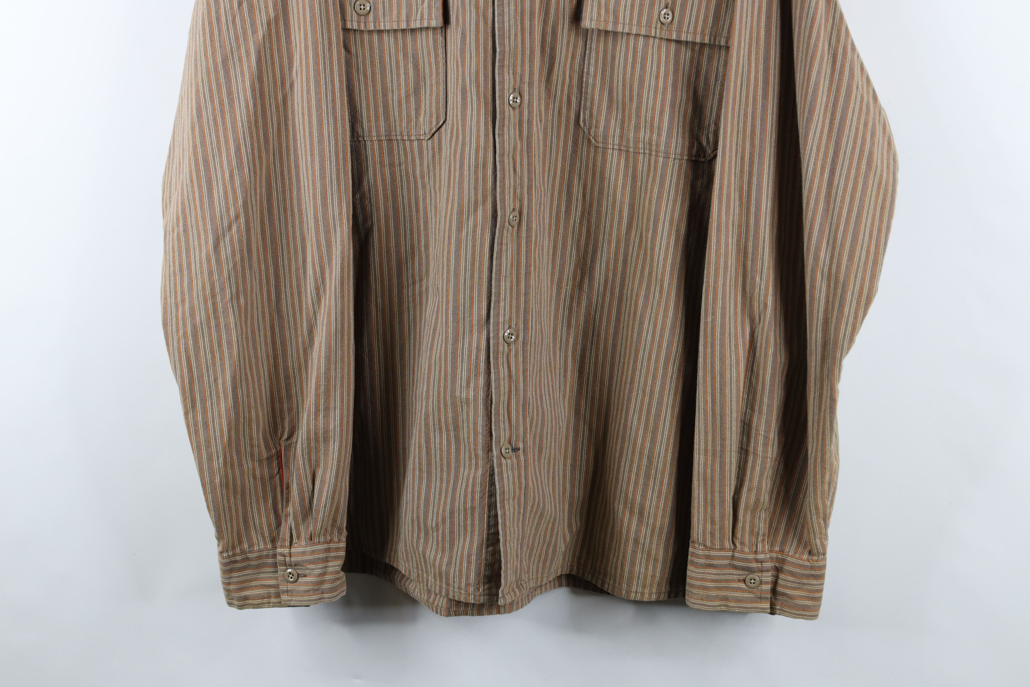Tommy Hilfiger × Vintage Vintage 90s Tommy Hilfiger Heavyweight Striped Button Shirt Size US XXL / EU 58 / 5 - 3 Thumbnail