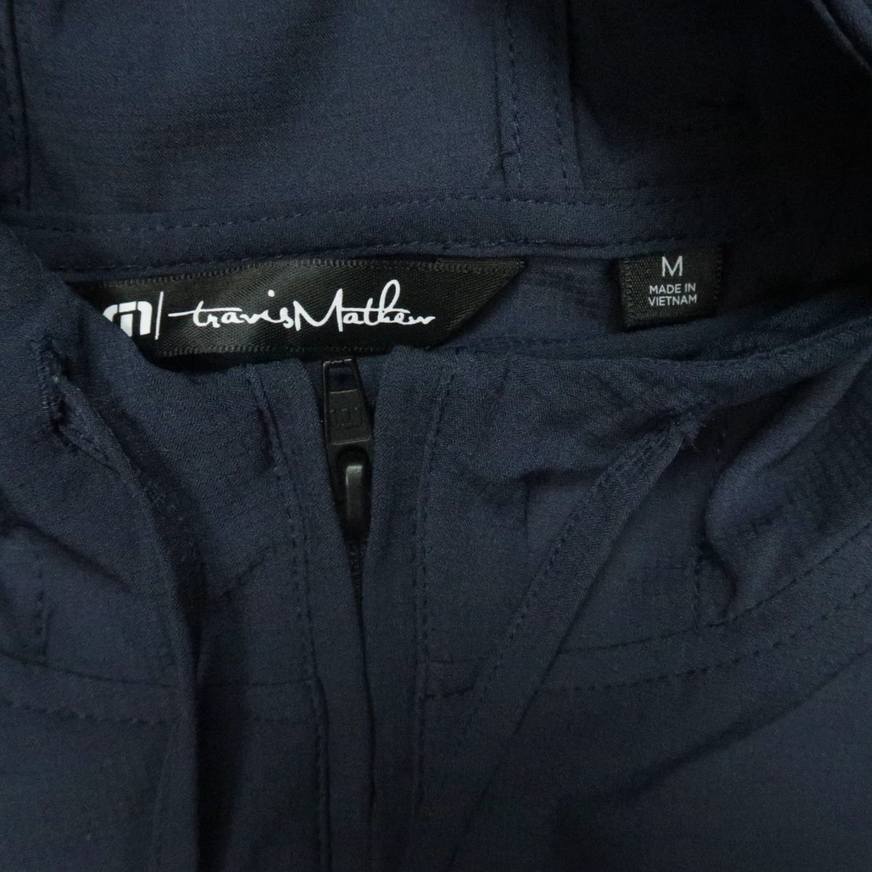 TravisMathew Travis Mathew Jacket Men Medium Blue Wanderlust Full Zip Pockets Hooded Golf Windbreaker Size US M / EU 48-50 / 2 - 3 Thumbnail
