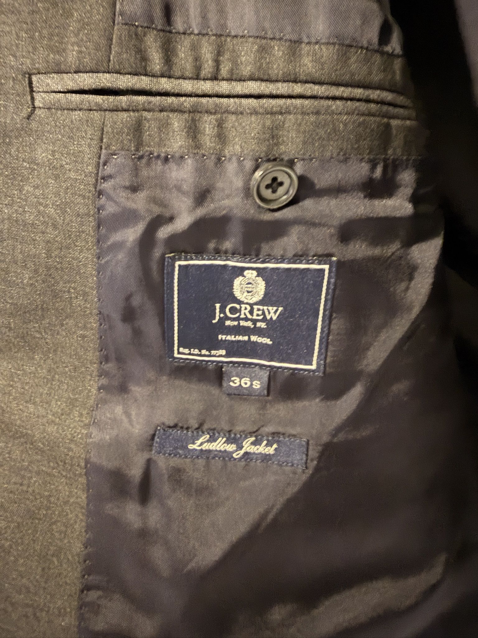 J.Crew J. Crew Dark Gray Ludlow Double-Breasted Suit 36S Size 36S - 4 Thumbnail
