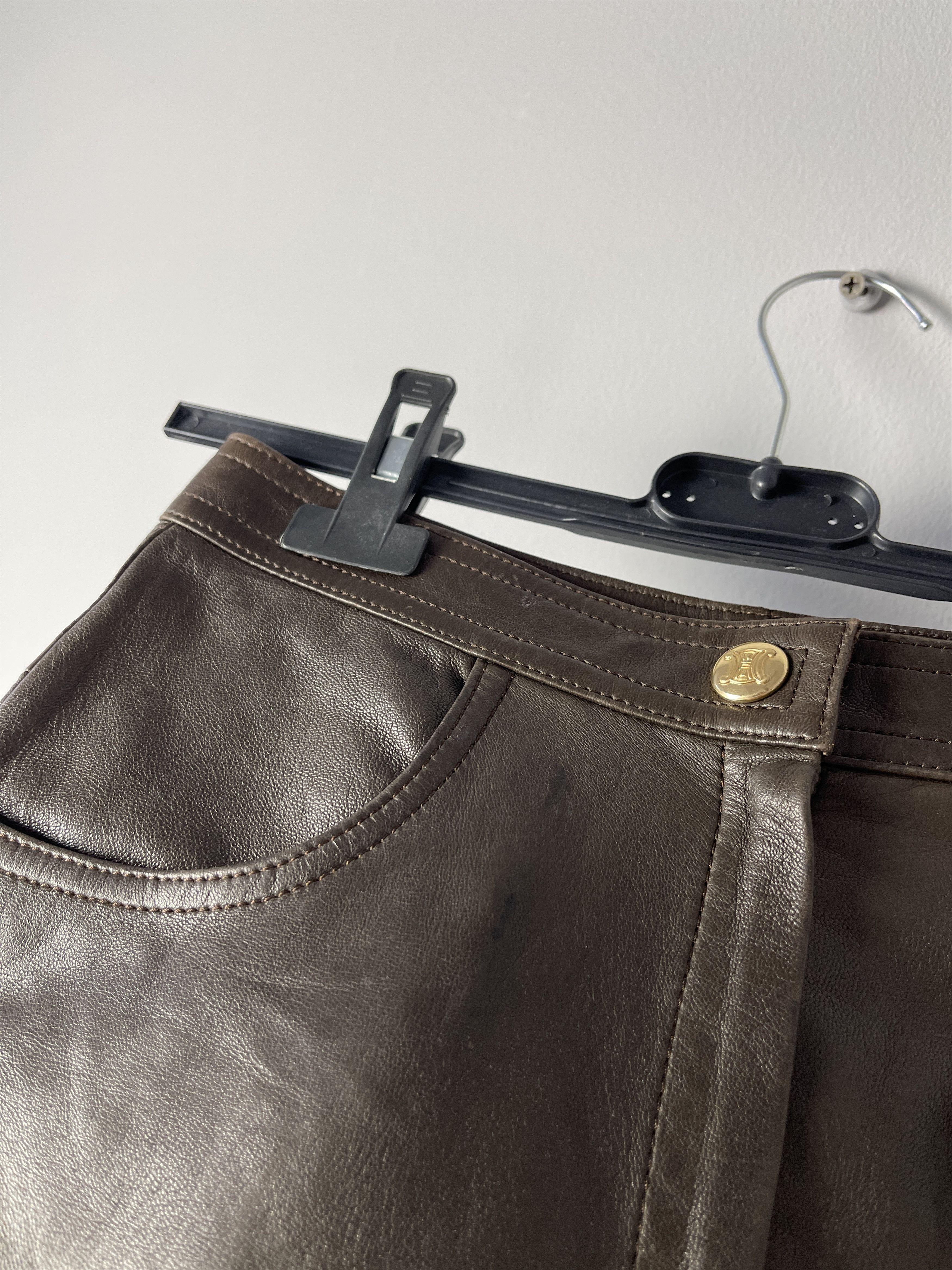 Celine Celine Vintage Cuir Leather Pants Size 30" / US 8 / IT 44 - 8 Thumbnail