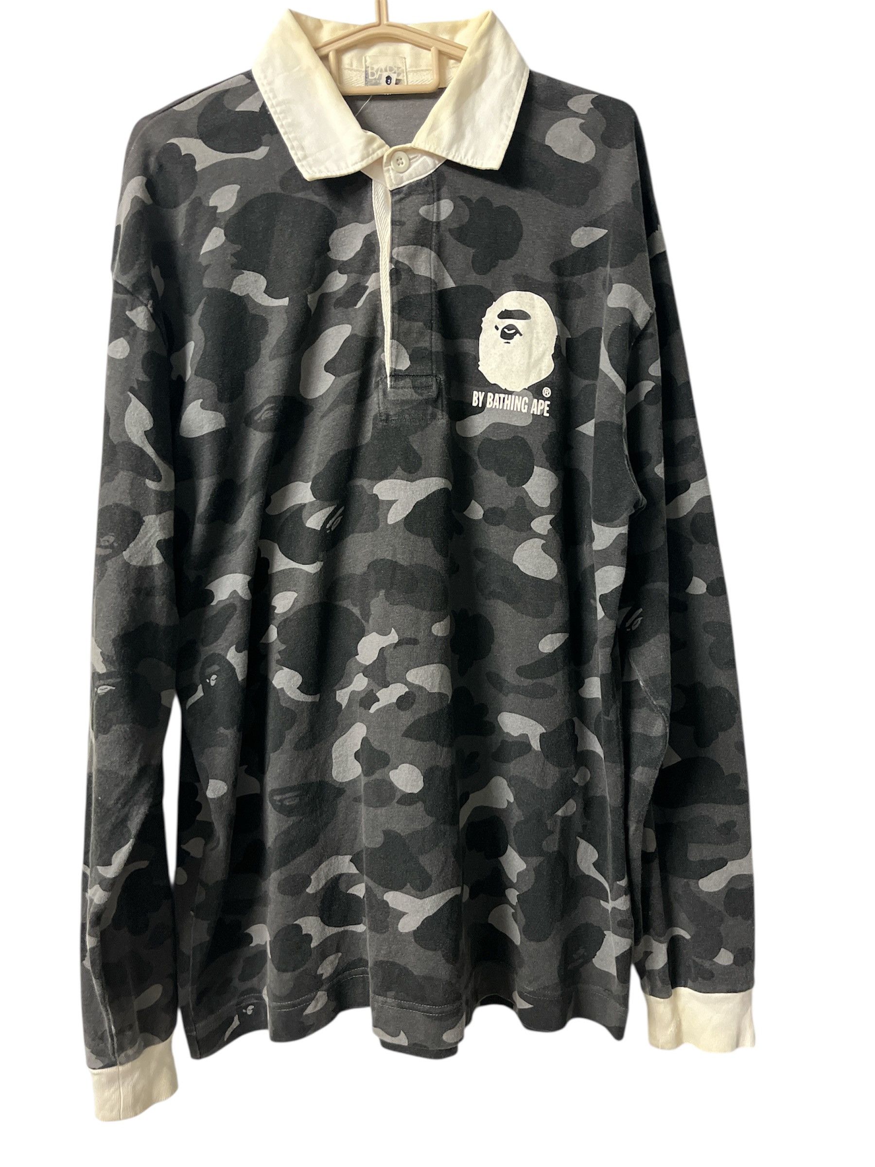 Bape Mix Camo Relaxed Side Shark Polo | Grailed
