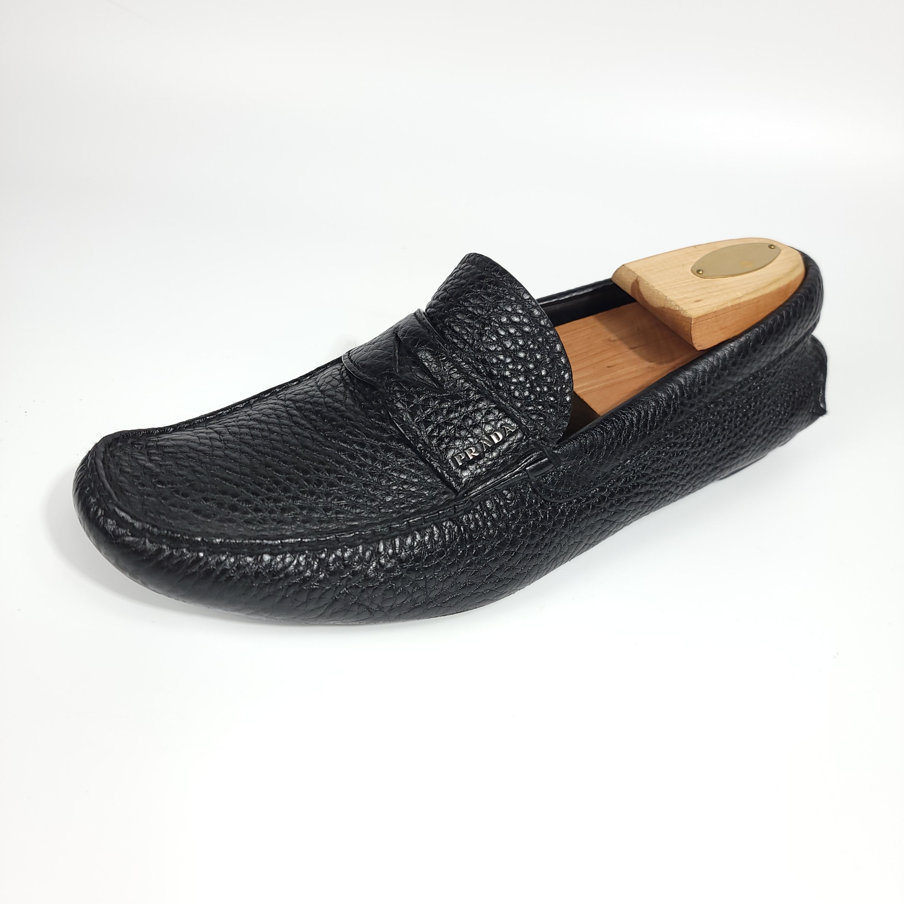 PRADA CALZATURE UOMO Loafers NIB PRADA 2EG270 COBALTO ROSSO LEATHER LACE UP LOAFERS Size  main image 4