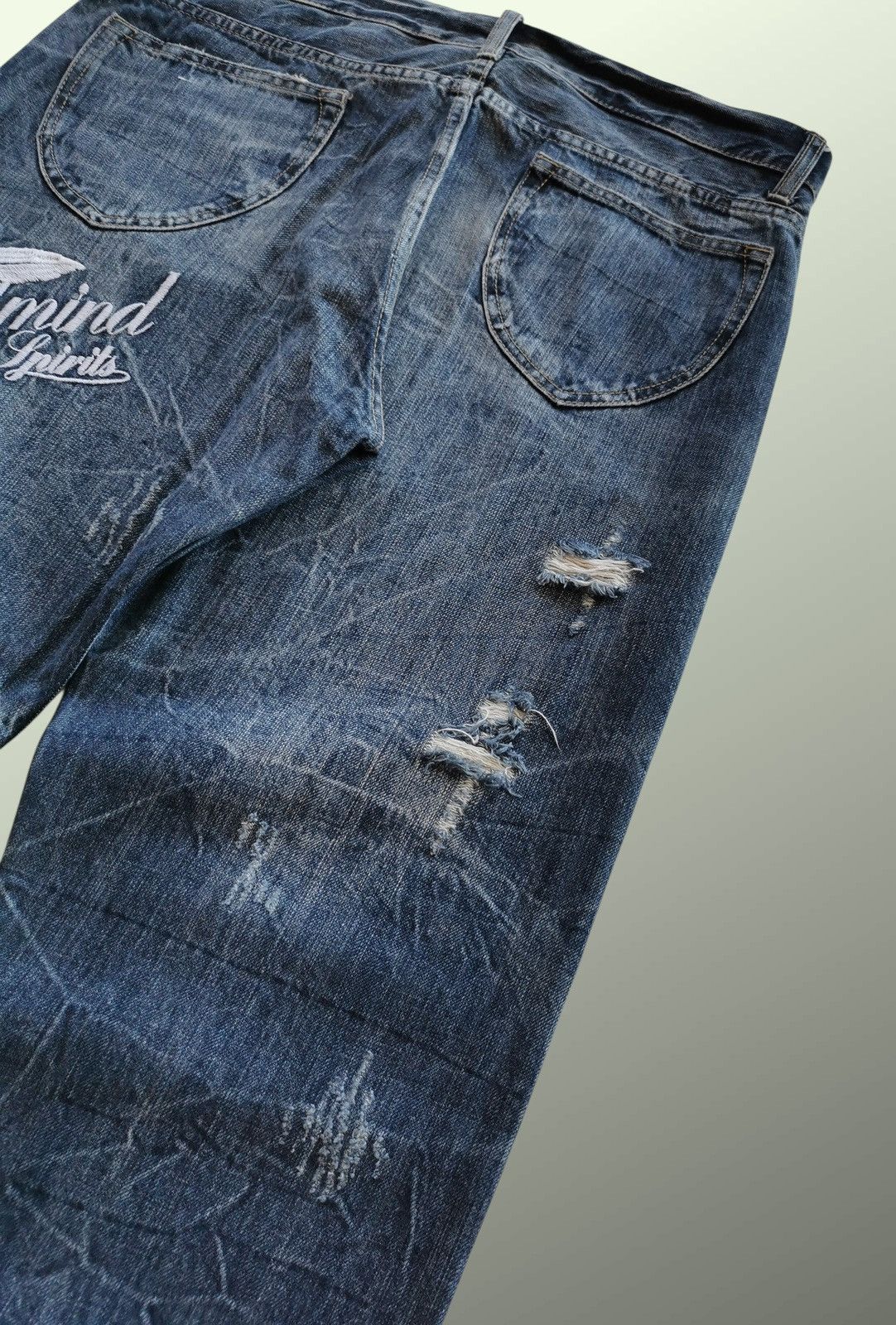 Japanese Brand Oririns Spirits Flare Denim Jeans Size US 33 - 4 Thumbnail