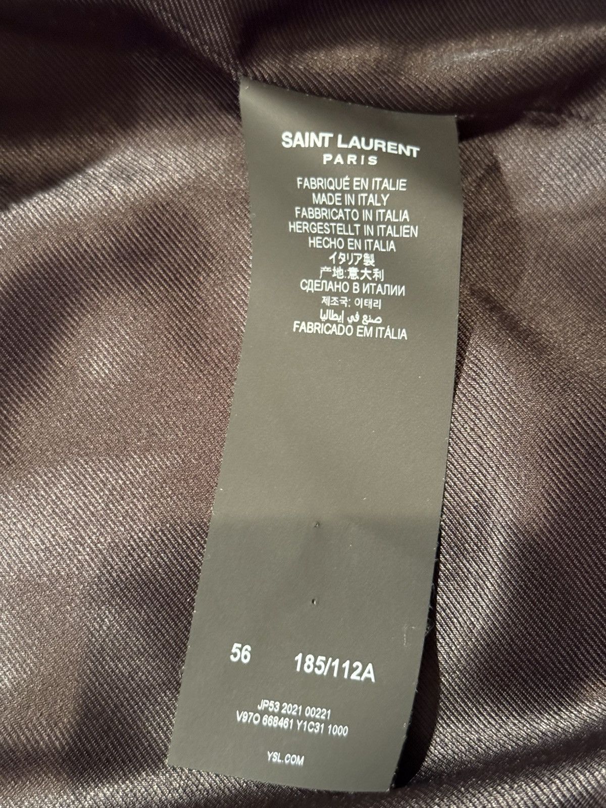 Saint Laurent Paris FW21 Saint Laurent YSL logo black bomber teddy jacket 56 Size US XL / EU 56 / 4 - 21 Thumbnail