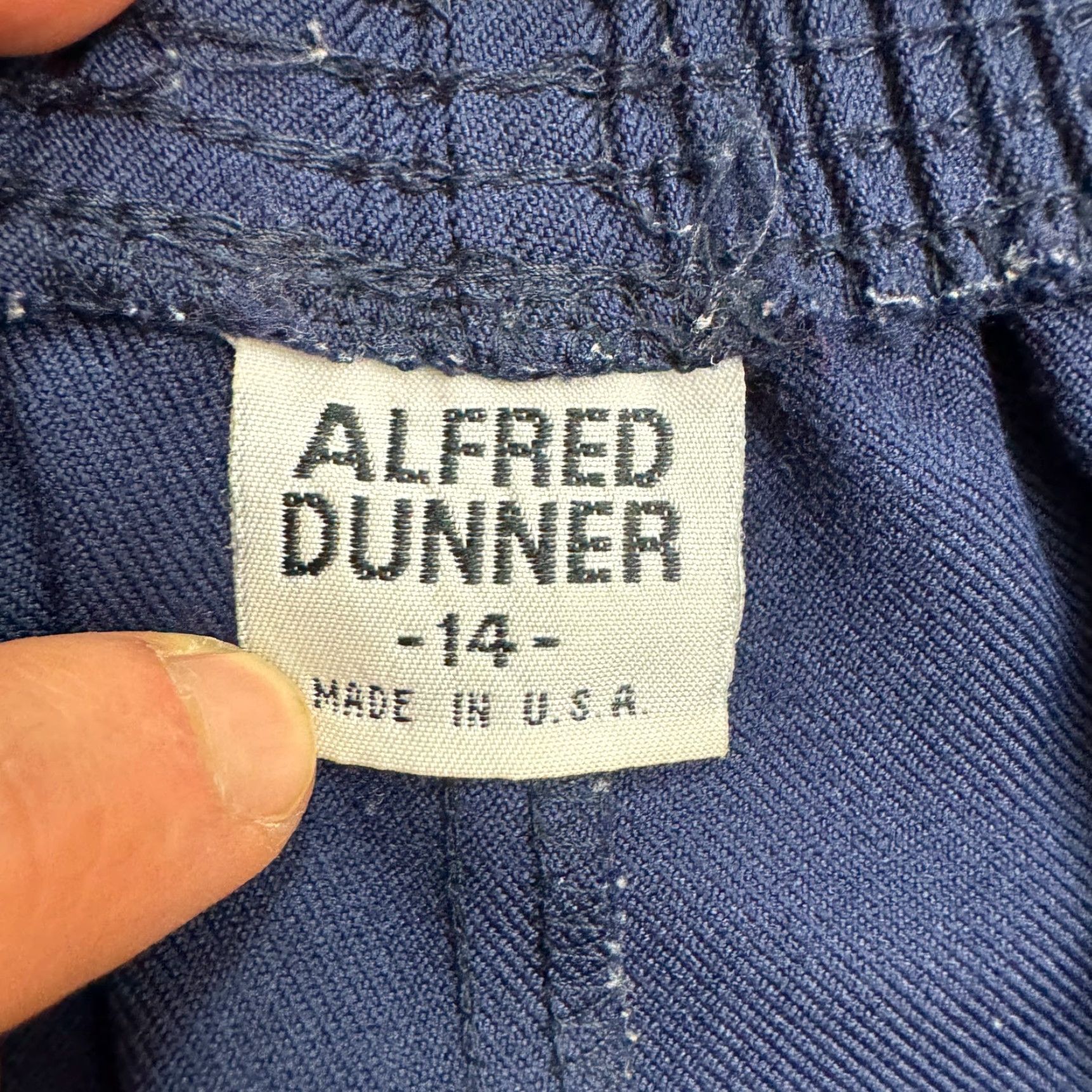 Vintage VINTAGE Alfred Dunner Pants Cropped 90s Navy Blue 14 Womens Size 36" / US 14 / IT 50 - 7 Thumbnail