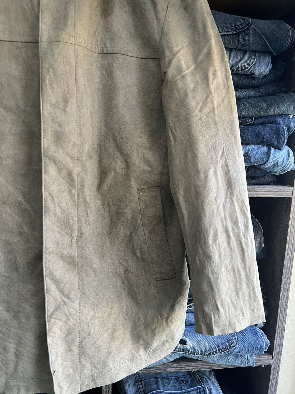Yohji Yamamoto 🔥Vintage Ined Homme Yohji Yamamoto Suede Jacket Size US S / EU 44-46 / 1 - 8 Thumbnail