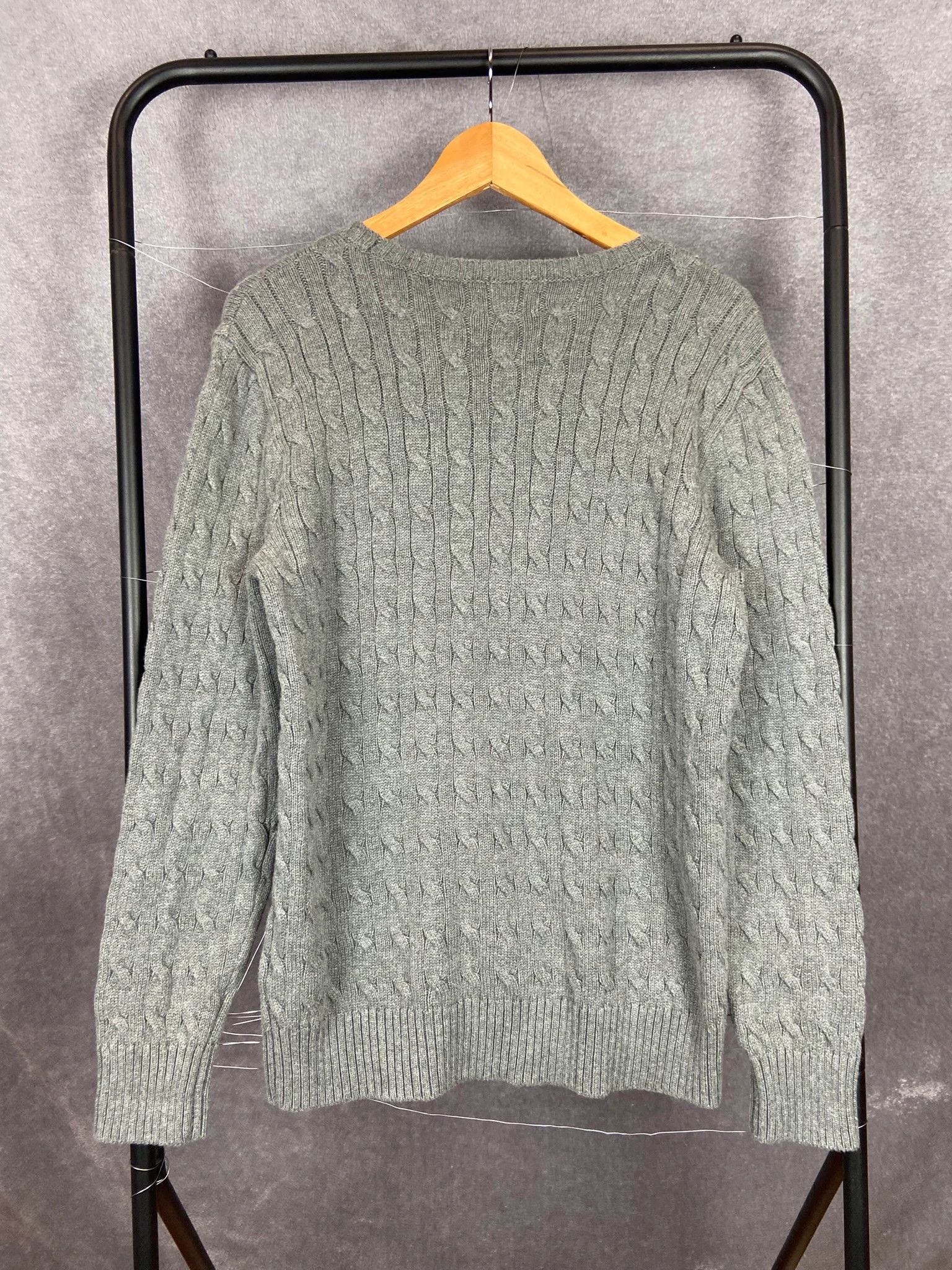 Ralph Lauren Ralph Lauren Grey Cable Knit Sweater XL Junior Size US M / EU 48-50 / 2 - 4 Thumbnail