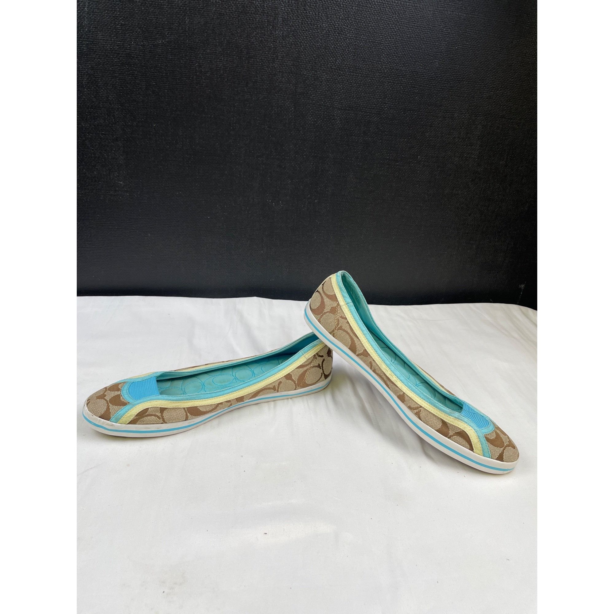 Coach Coach A2165 Women's Blue/Signature Canvas Slip on /Shoes Siz Size US 8.5 / IT 38.5 - 3 Thumbnail
