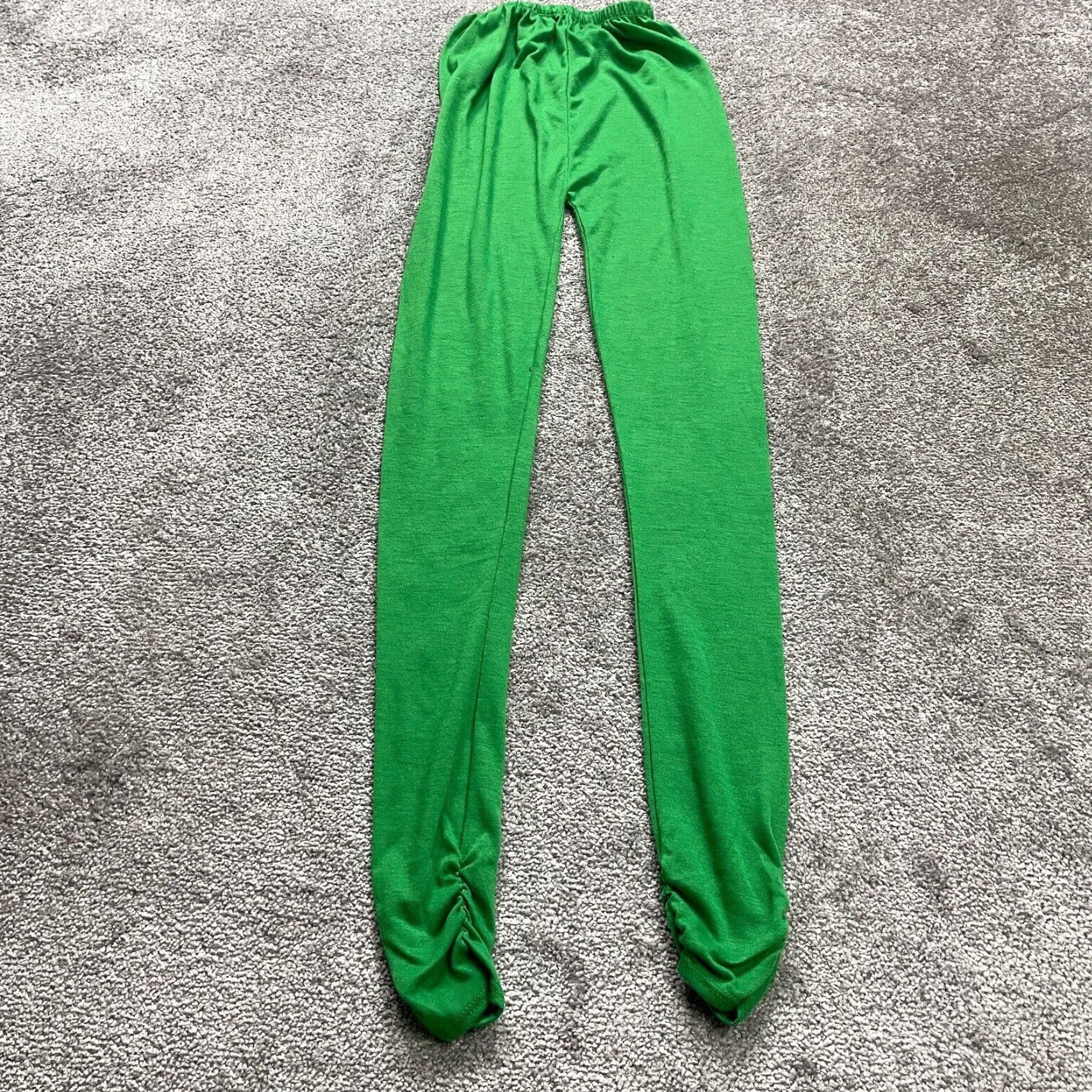 Vintage Unbranded Leggings Womens Green Compression High Rise Slim Soft Stretch 18x22 Size 40" / US 18 - 2 Thumbnail