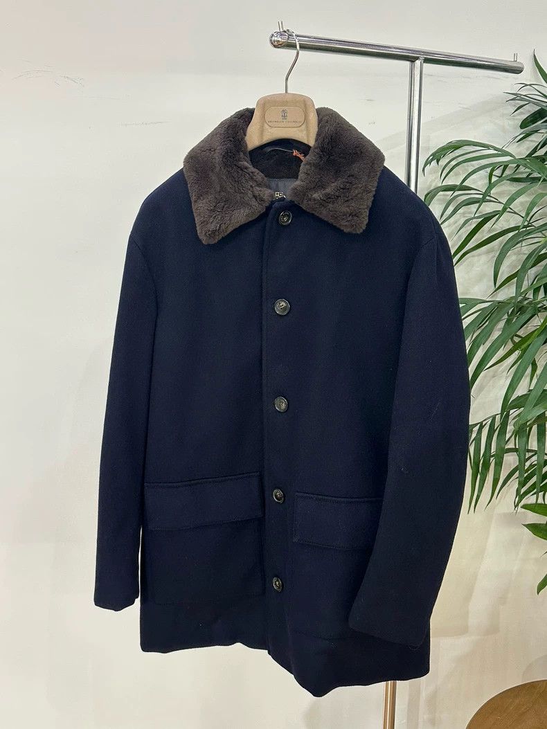Loro Piana LORO PIANA Men's suede beaver fur cashmere jacket Size US XS / EU 42 / 0 - 2 Thumbnail