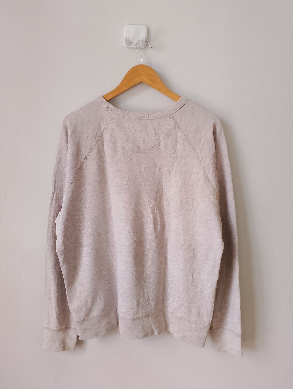 Uniqlo UNIQLO Japan Plain White Cream Sweatshirt Size US XL / EU 56 / 4 - 2 Thumbnail