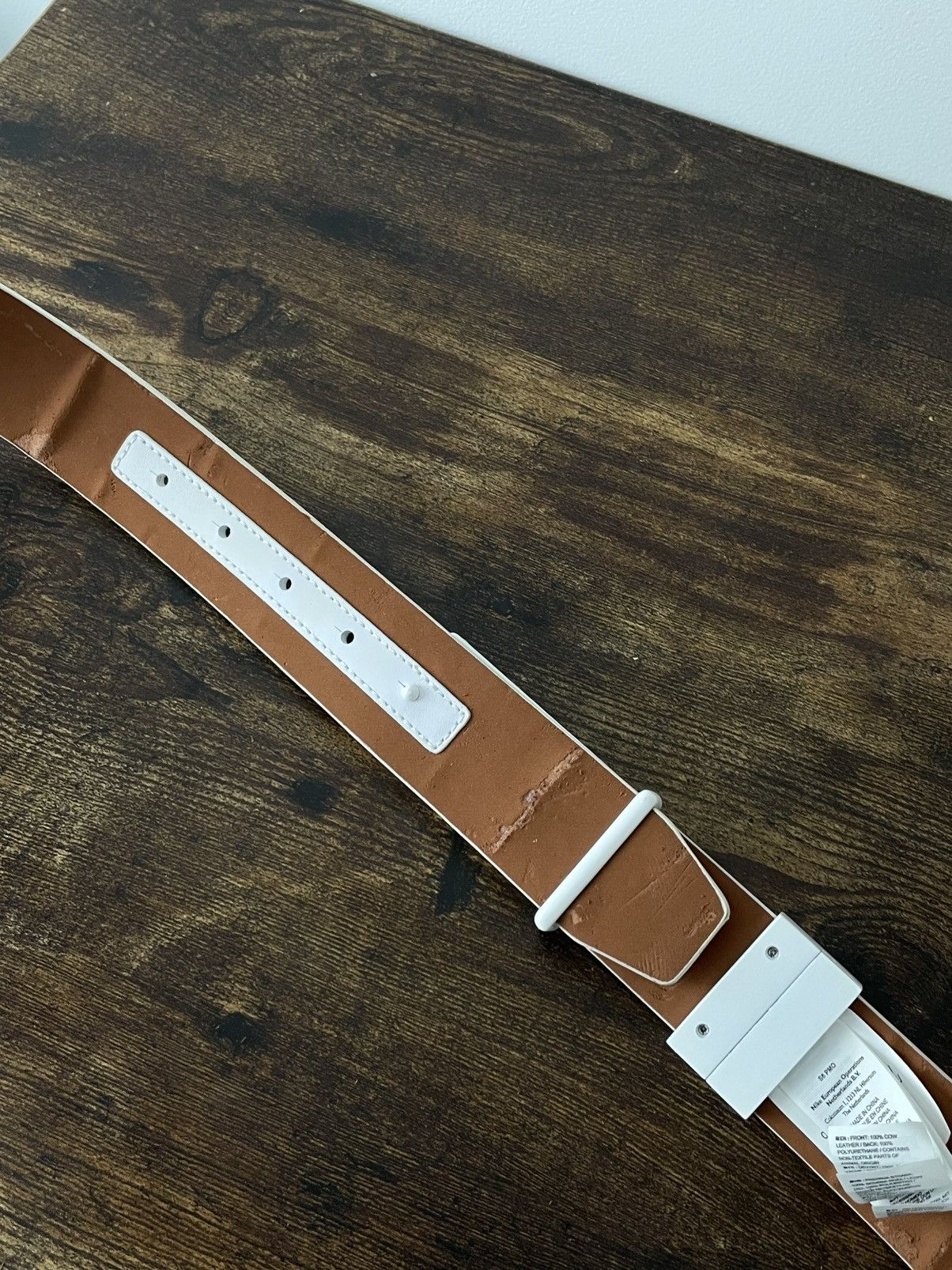 Nike Nike Y2K White Belt Leather Swoosh Logo RARE Size ONE SIZE - 3 Thumbnail