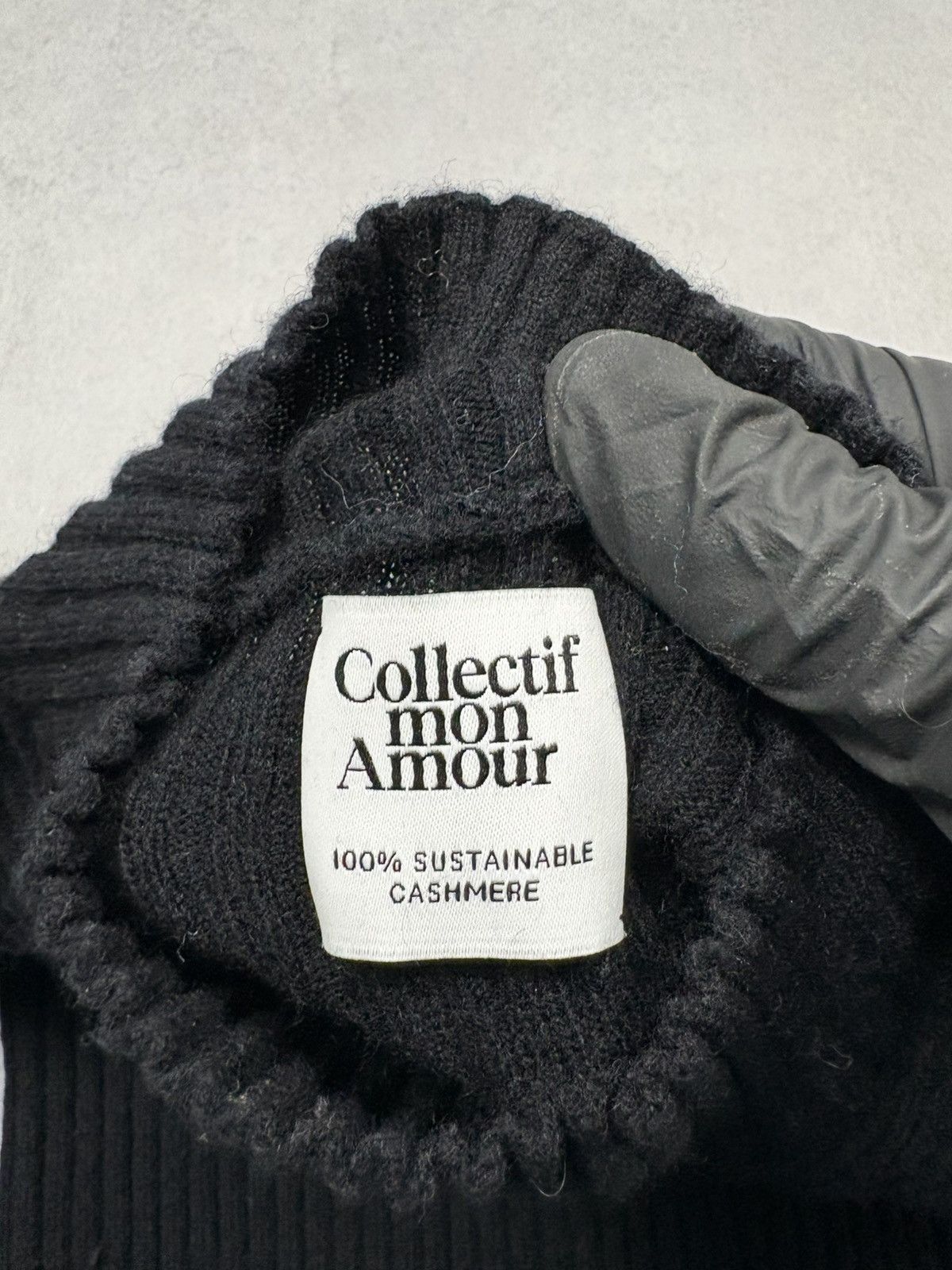 Other Collectif Mon Amour Black Ribbed Cashmere Turtleneck Sweater Size M / US 6-8 / IT 42-44 - 6 Thumbnail